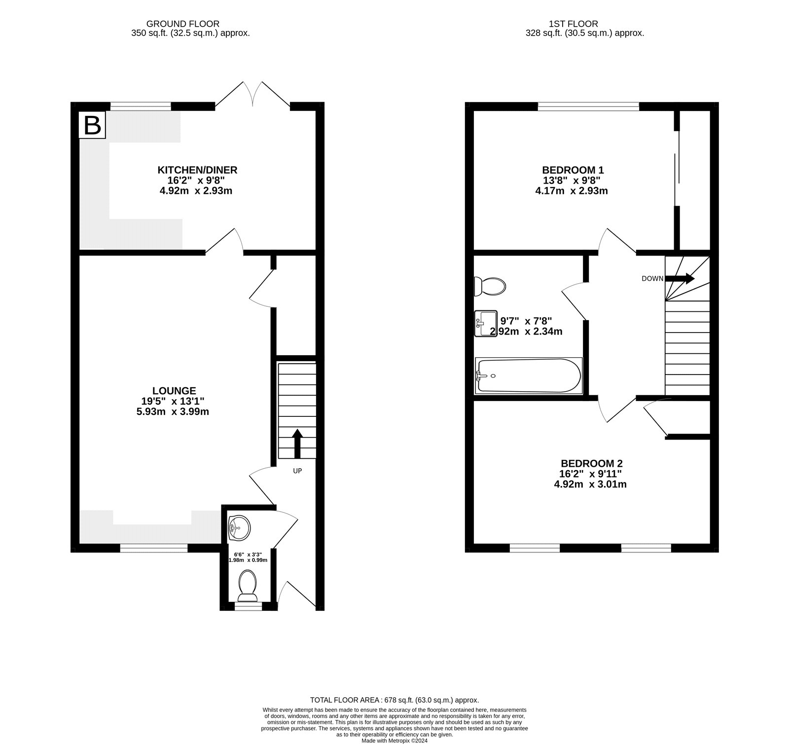 Green Oak Crescent, Iwade, Sittingbourne ME9, 2 bedroom terraced house
