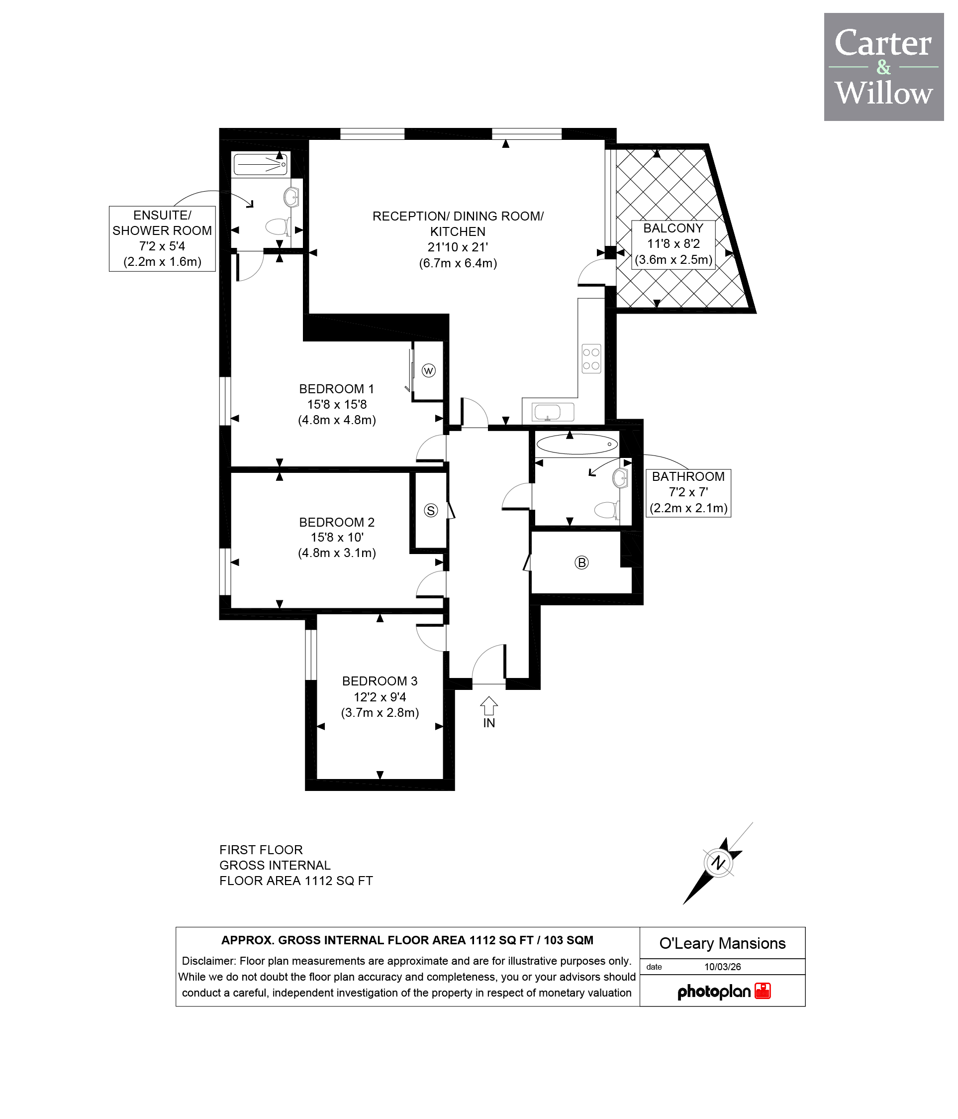 5, O'Leary Mansions, Kings Hill, Barking floorplan