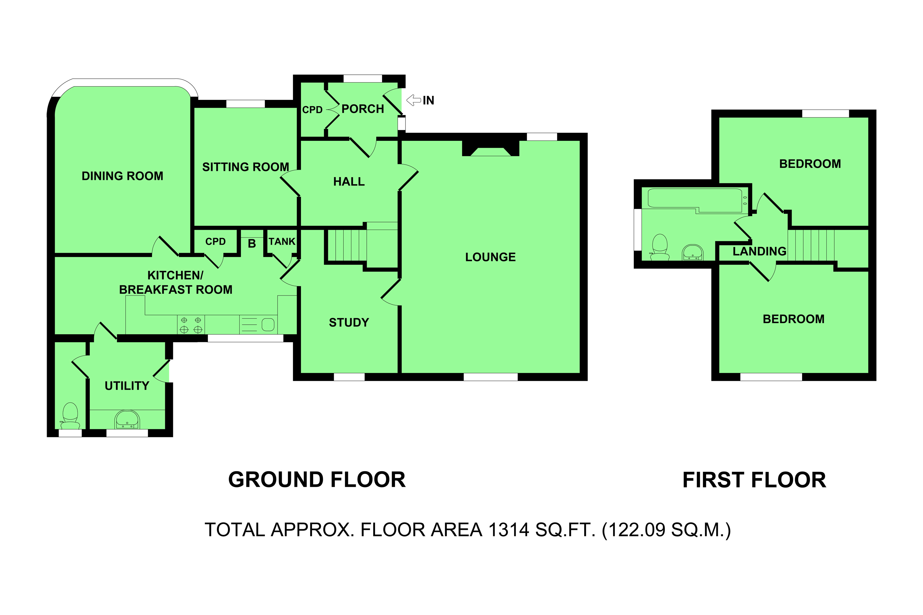 23, Conifer Close, Great Yarmouth floorplan