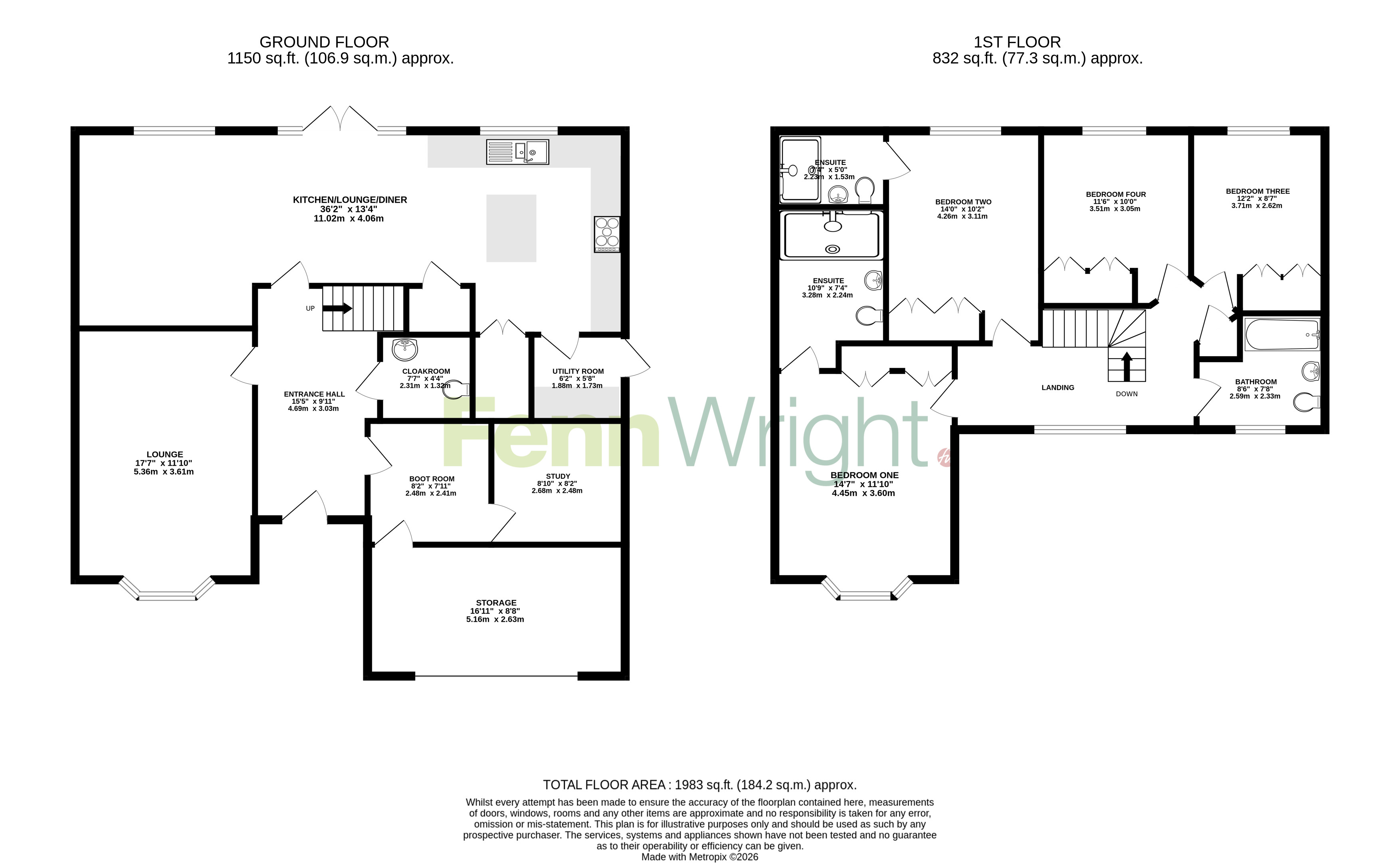 11, Porter Way, Witham floorplan