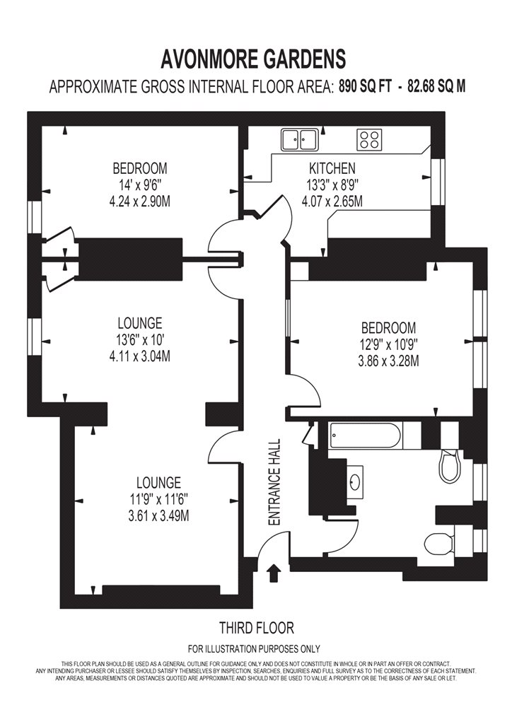 2 Bedrooms Flat to rent in Avonmore Gardens, West Kensington W14