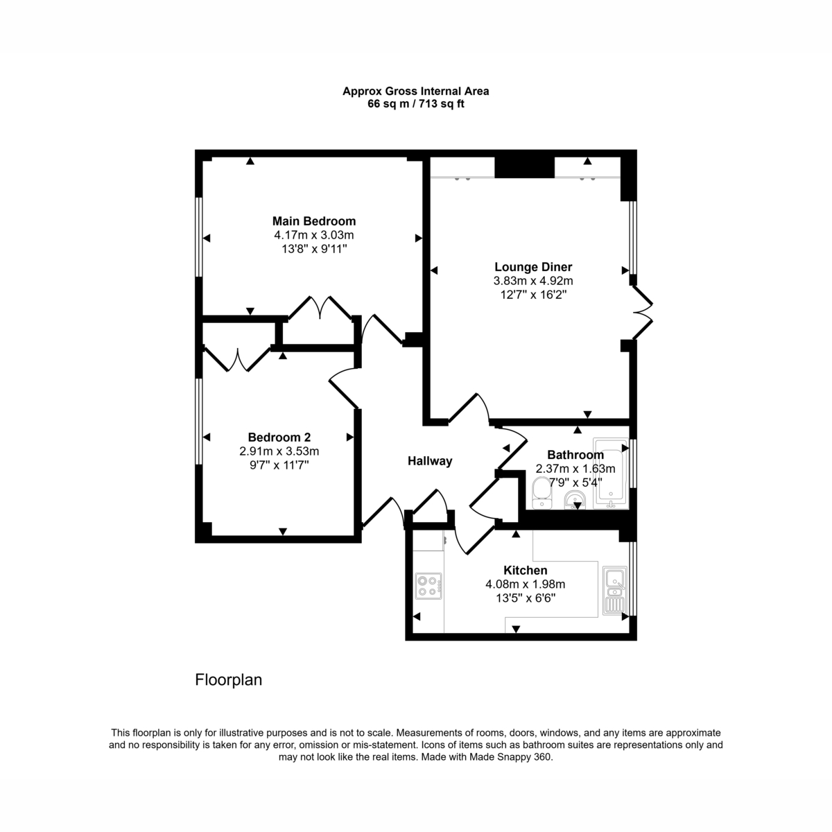 Flat Flat 8, Sabine House, Shirley Road, Abbots Langley floorplan