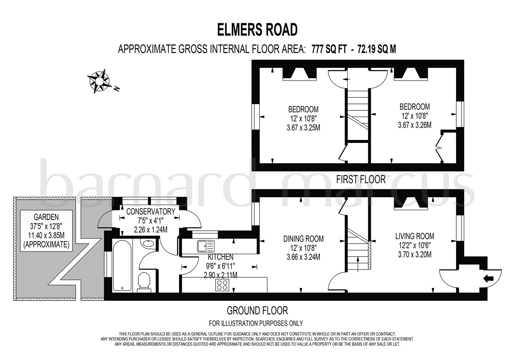 Elmers Road, Woodside, Croydon SE25, 2 bedroom terraced house for sale