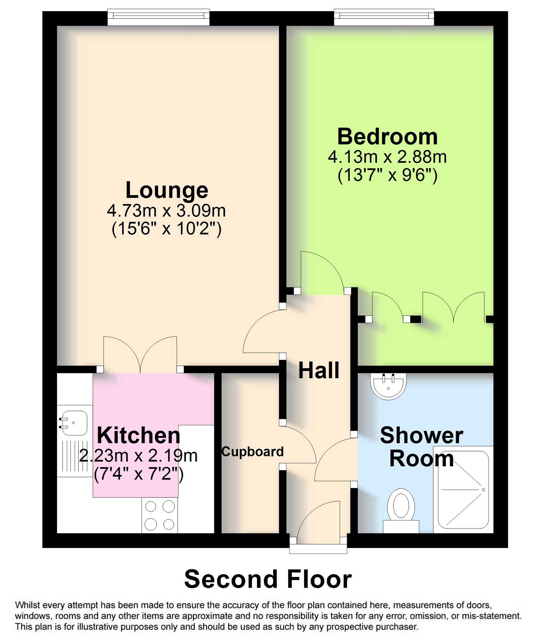 36, Cissbury Court, Findon Valley floorplan