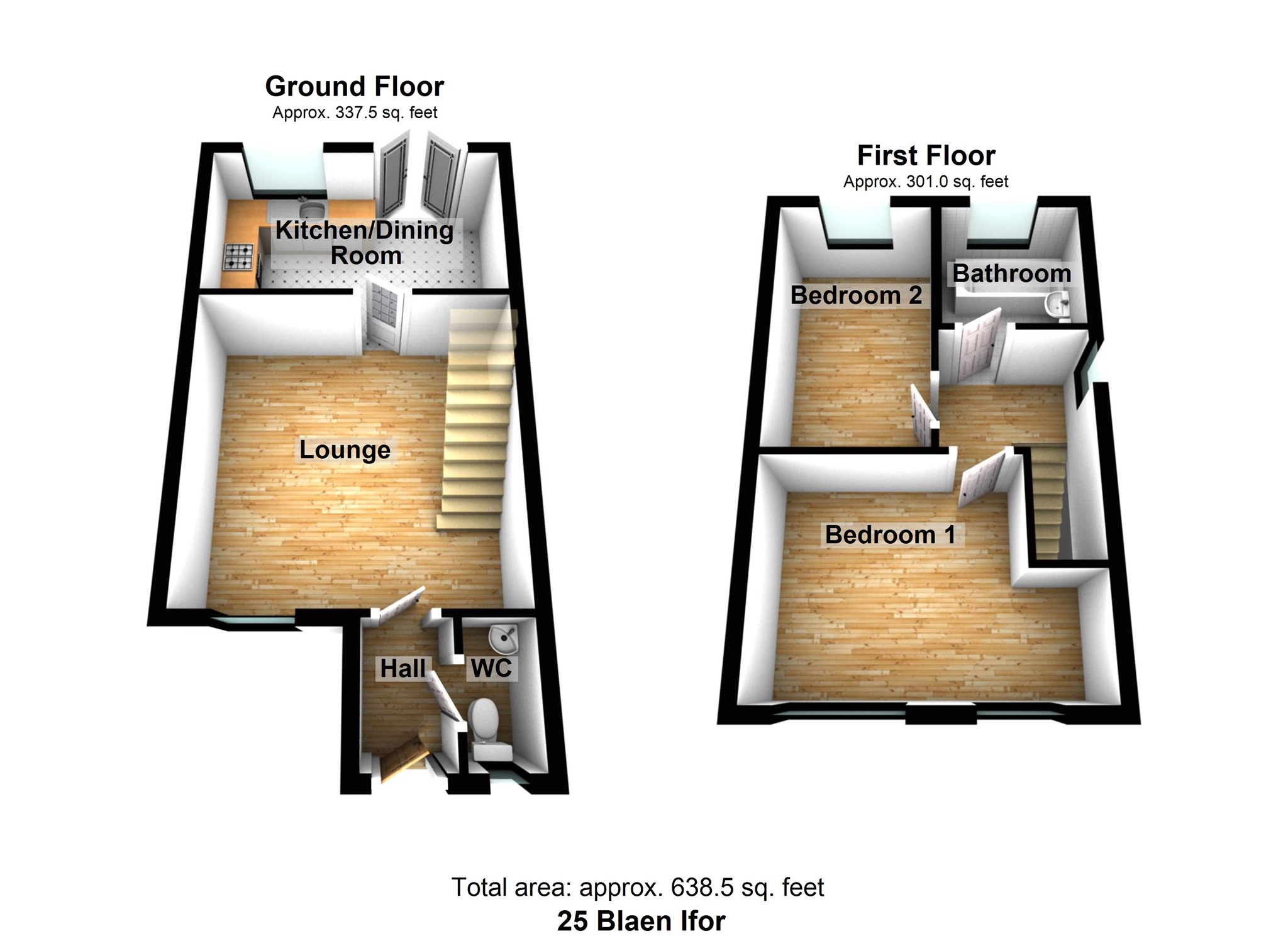 2 Bedrooms Semi-detached house for sale in Blaen Ifor, Caerphilly CF83