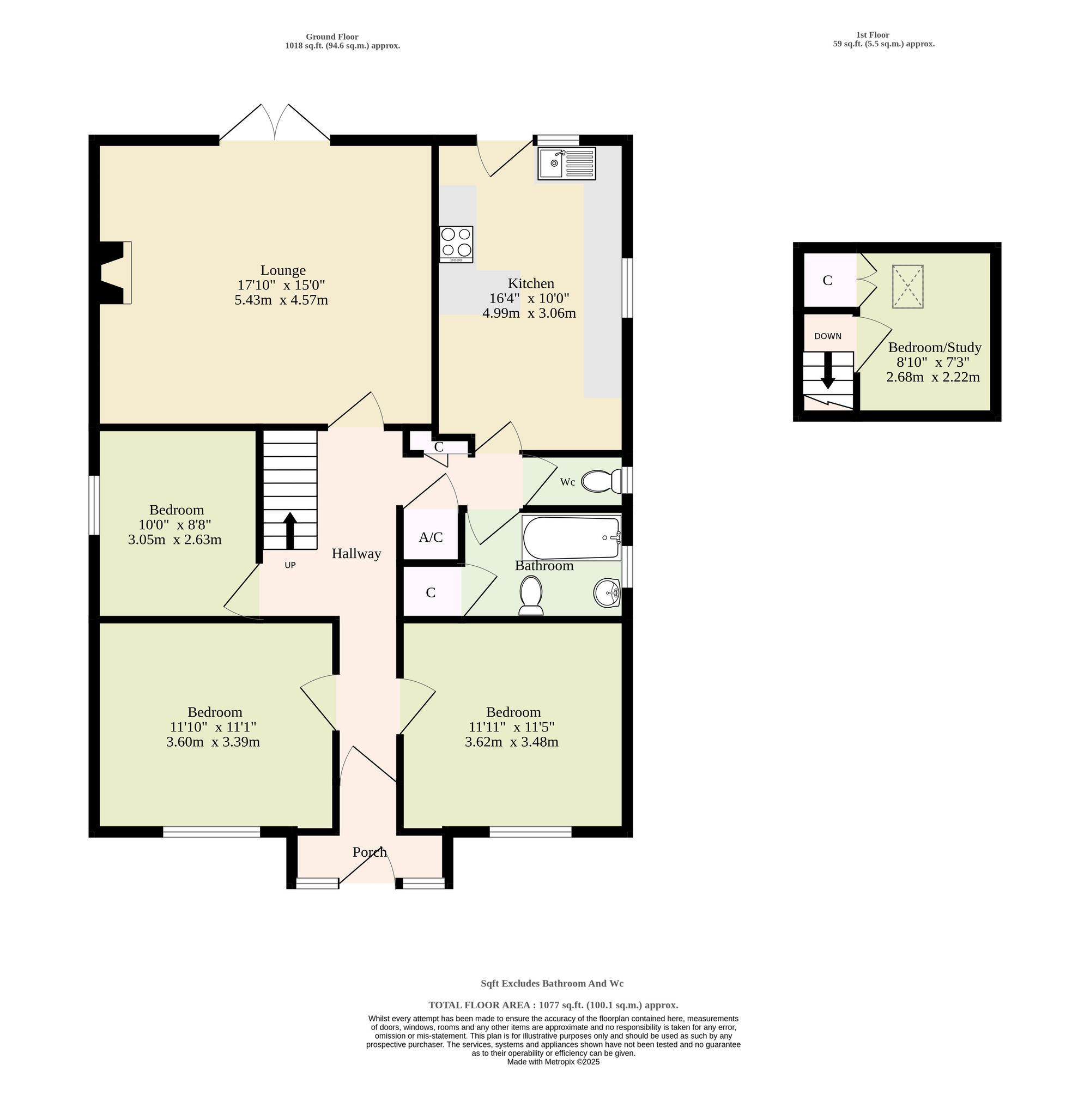 97 Elm Tree Road, Lowestoft floorplan