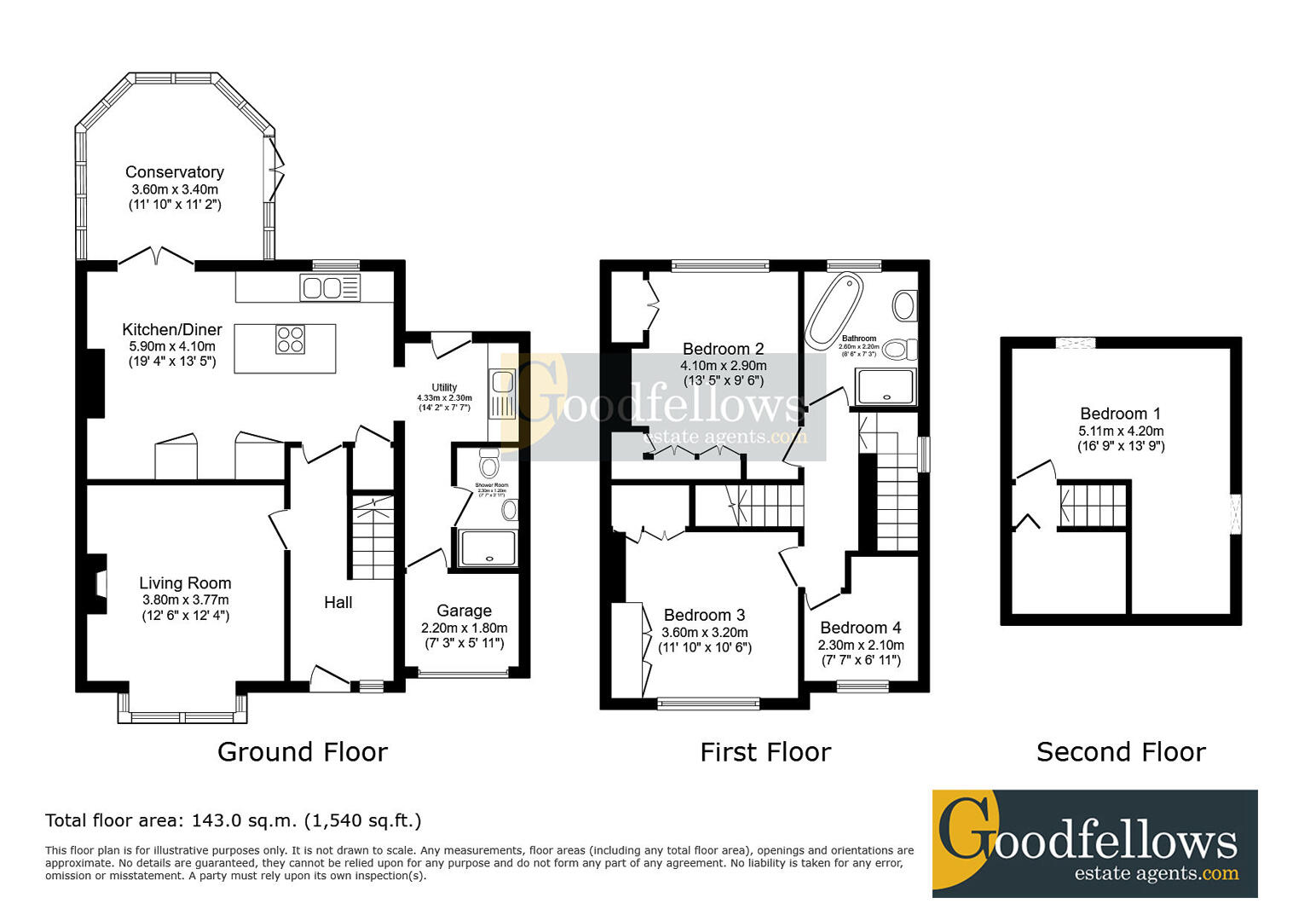 45, Woolsington Gardens, Newcastle Upon Tyne floorplan