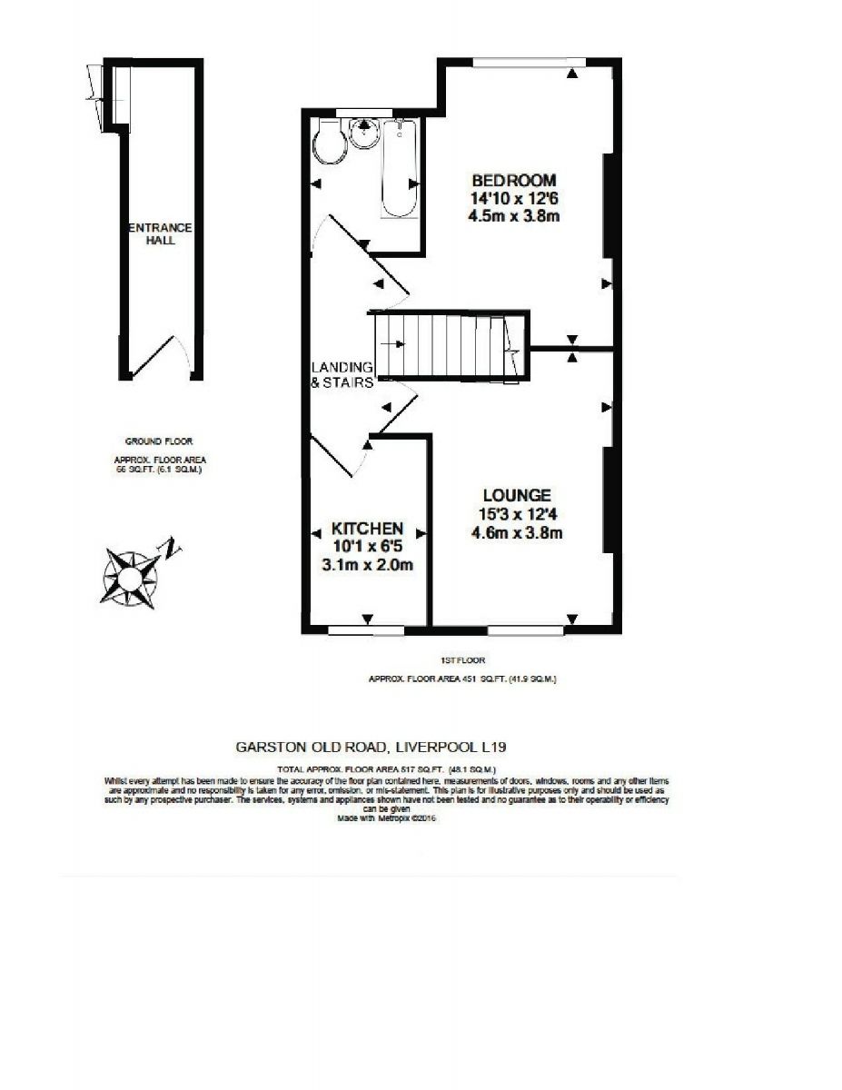 FF Flat, 65a Garston Old Road, Liverpool L19 9AD, Liverpool floorplan