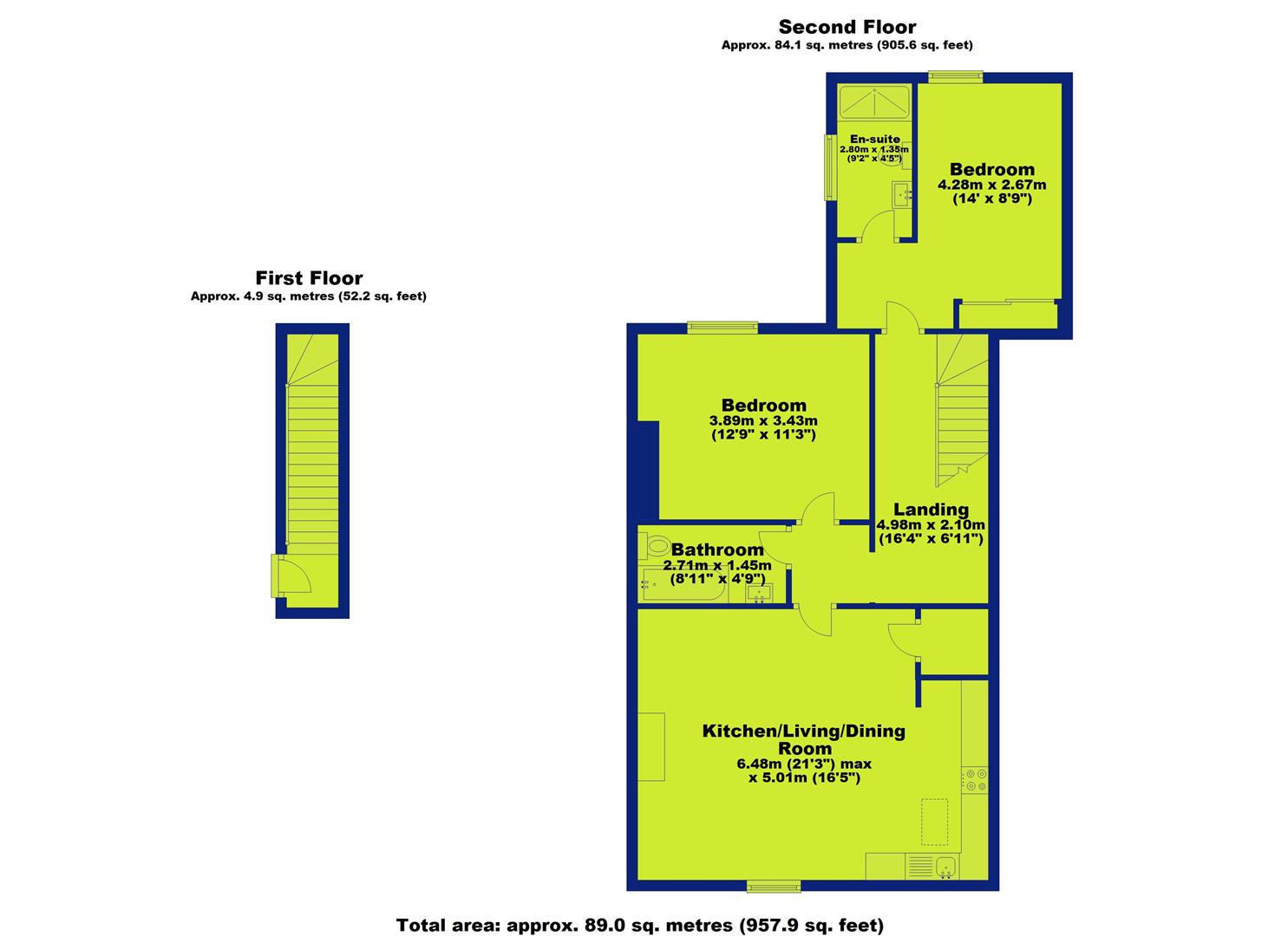 3, 1, Holles Crescent, Nottingham floorplan