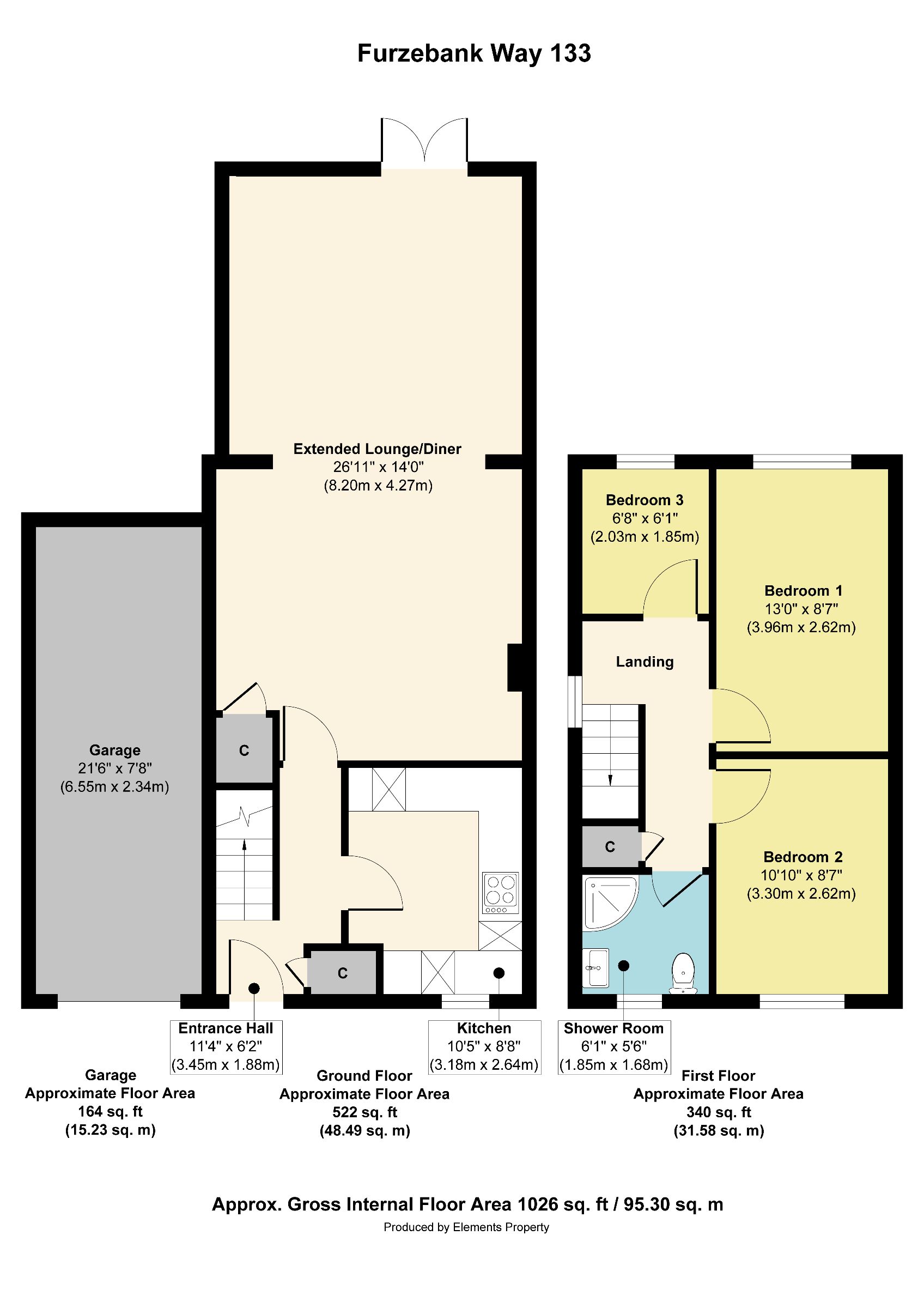 133 Furzebank Way, Willenhall floorplan