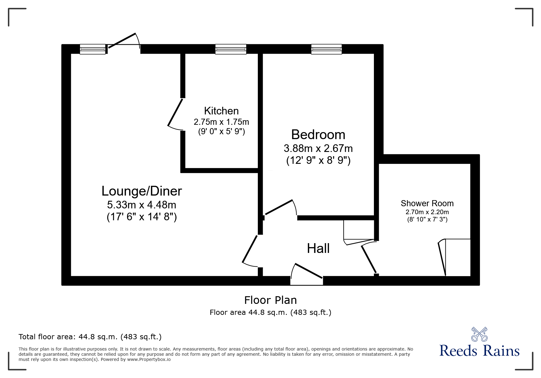 Apartment 7, Ladybower Court,, North Road, Derbyshire floorplan