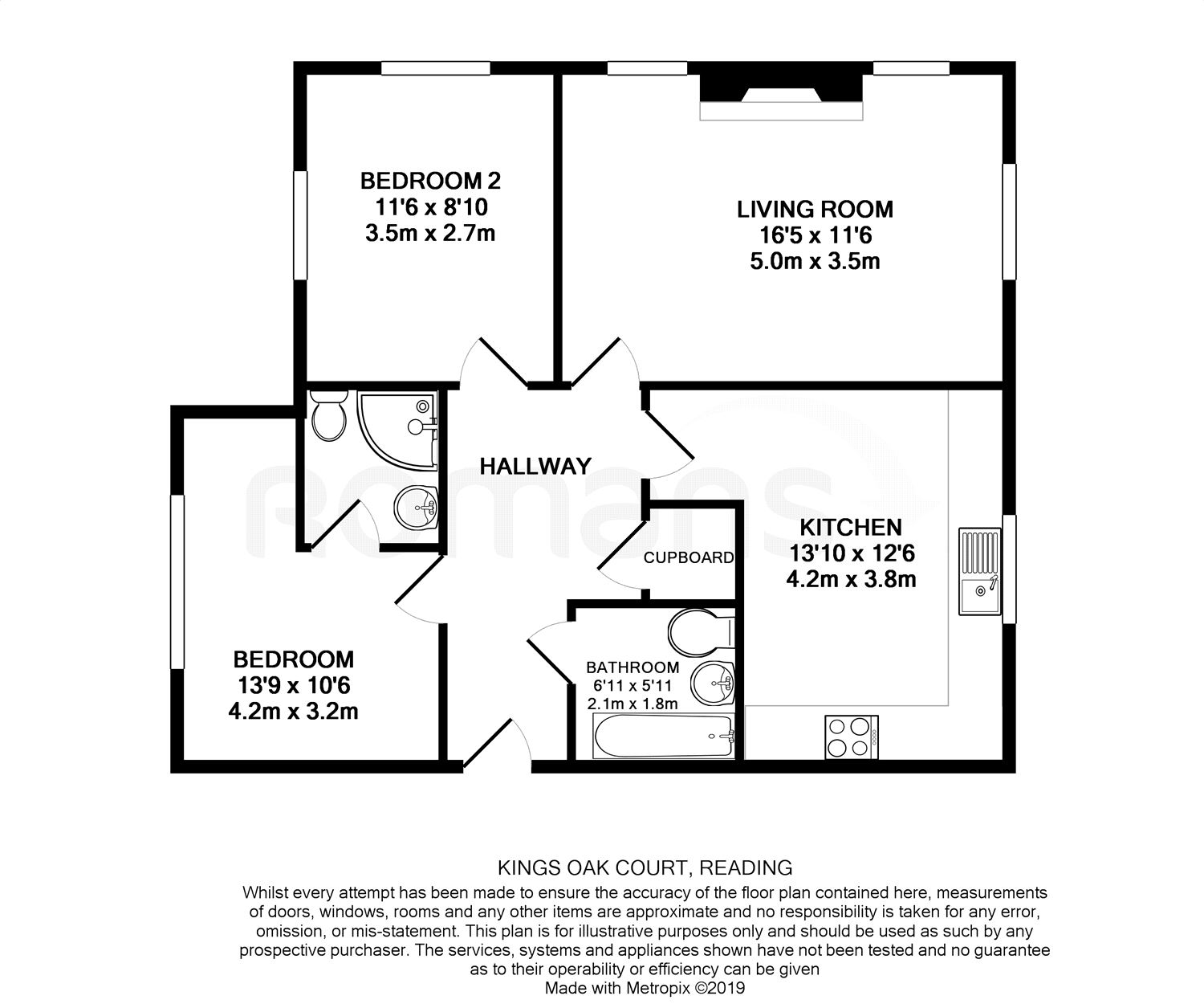 2 Bedrooms Flat for sale in Kings Oak Court, Queens Road, Reading RG1