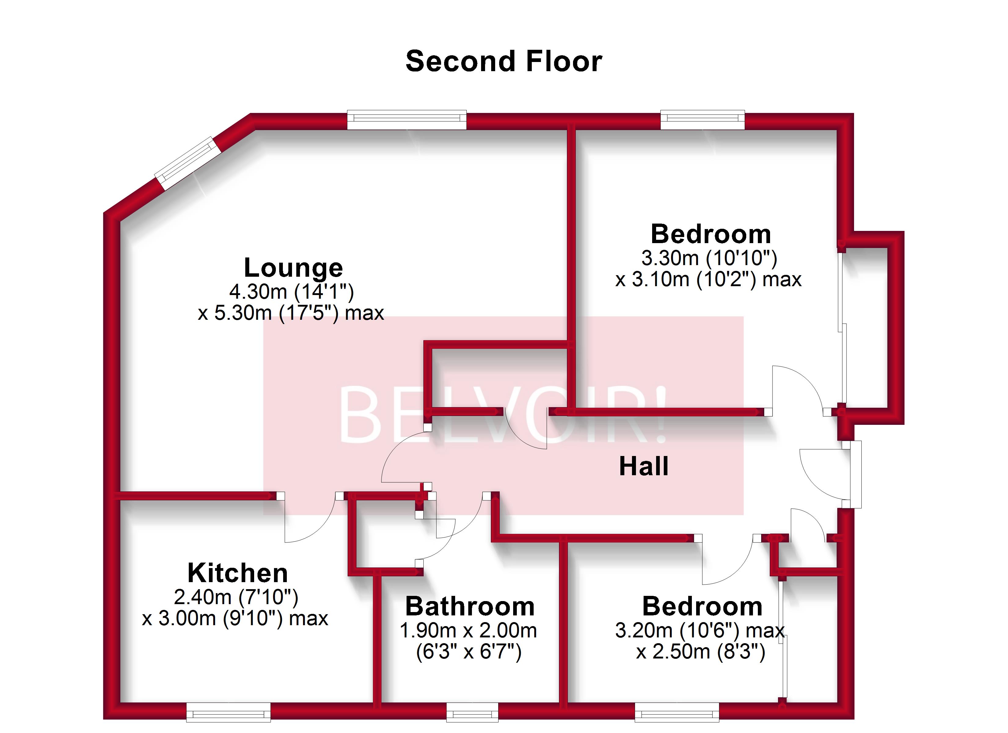 2 Bedrooms Flat to rent in Bairns Ford Court, Falkirk FK2