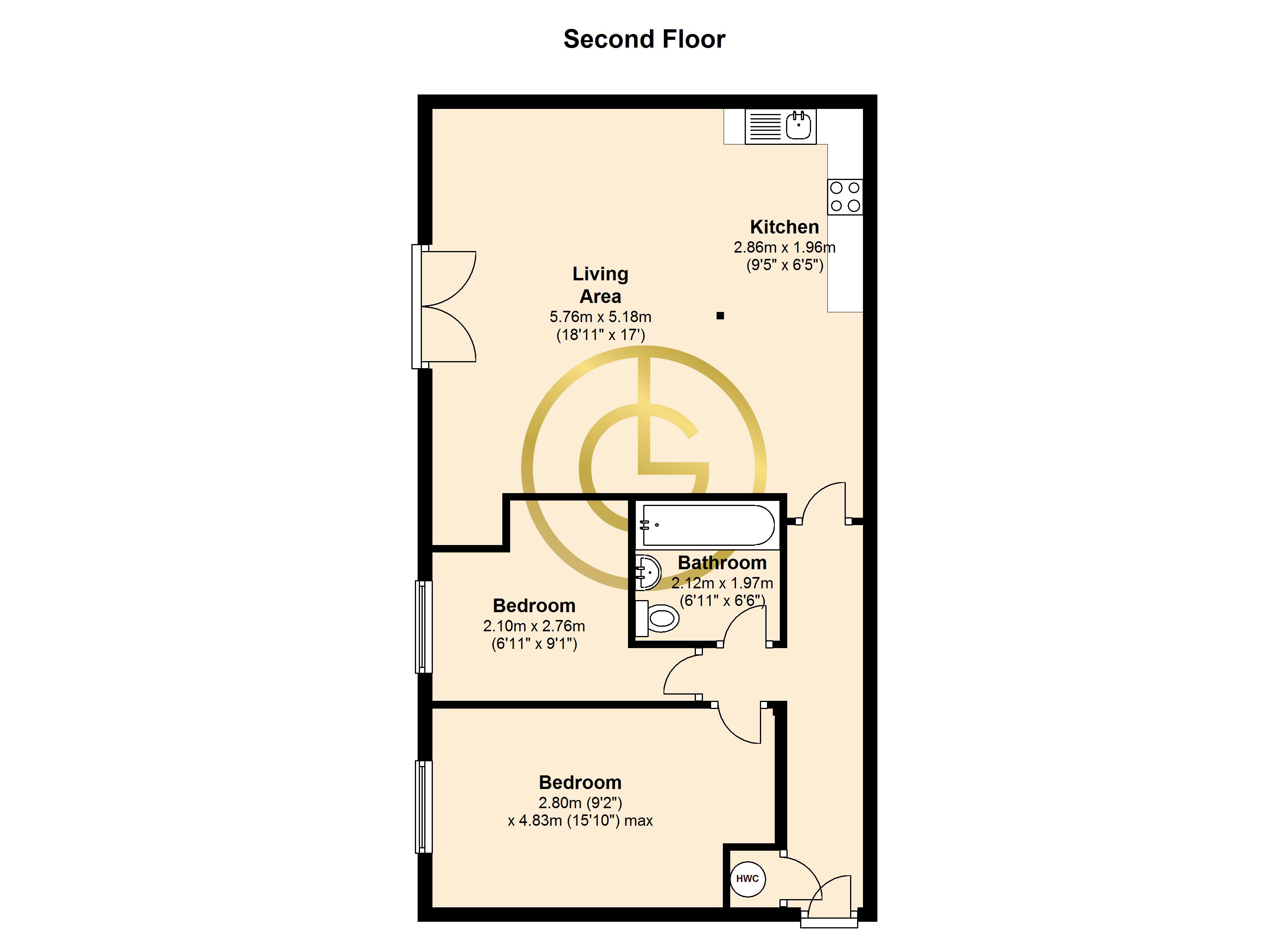 2 Bedrooms Flat to rent in Pavior Road, Nottingham NG5