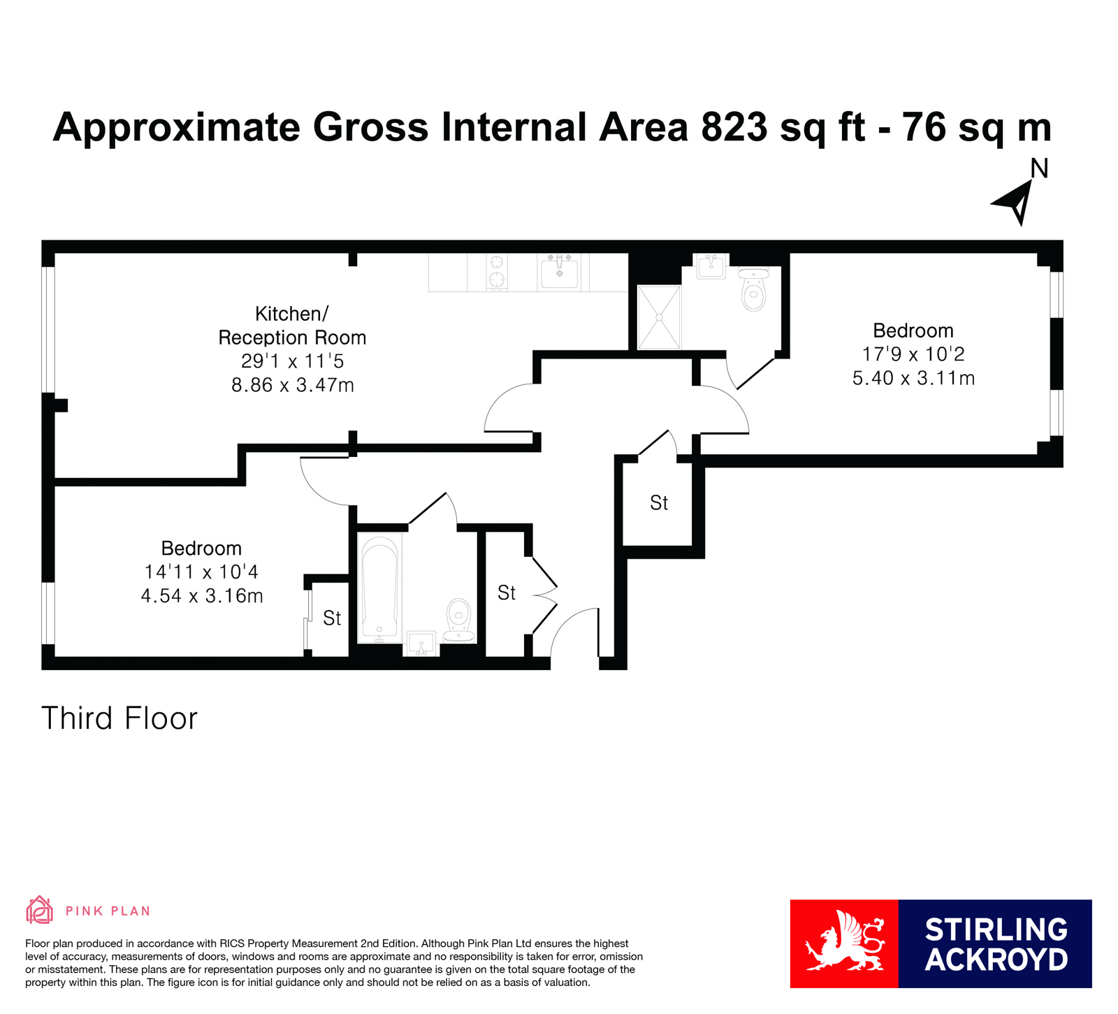 Apartment 22, 1, Lamb's Passage, London floorplan