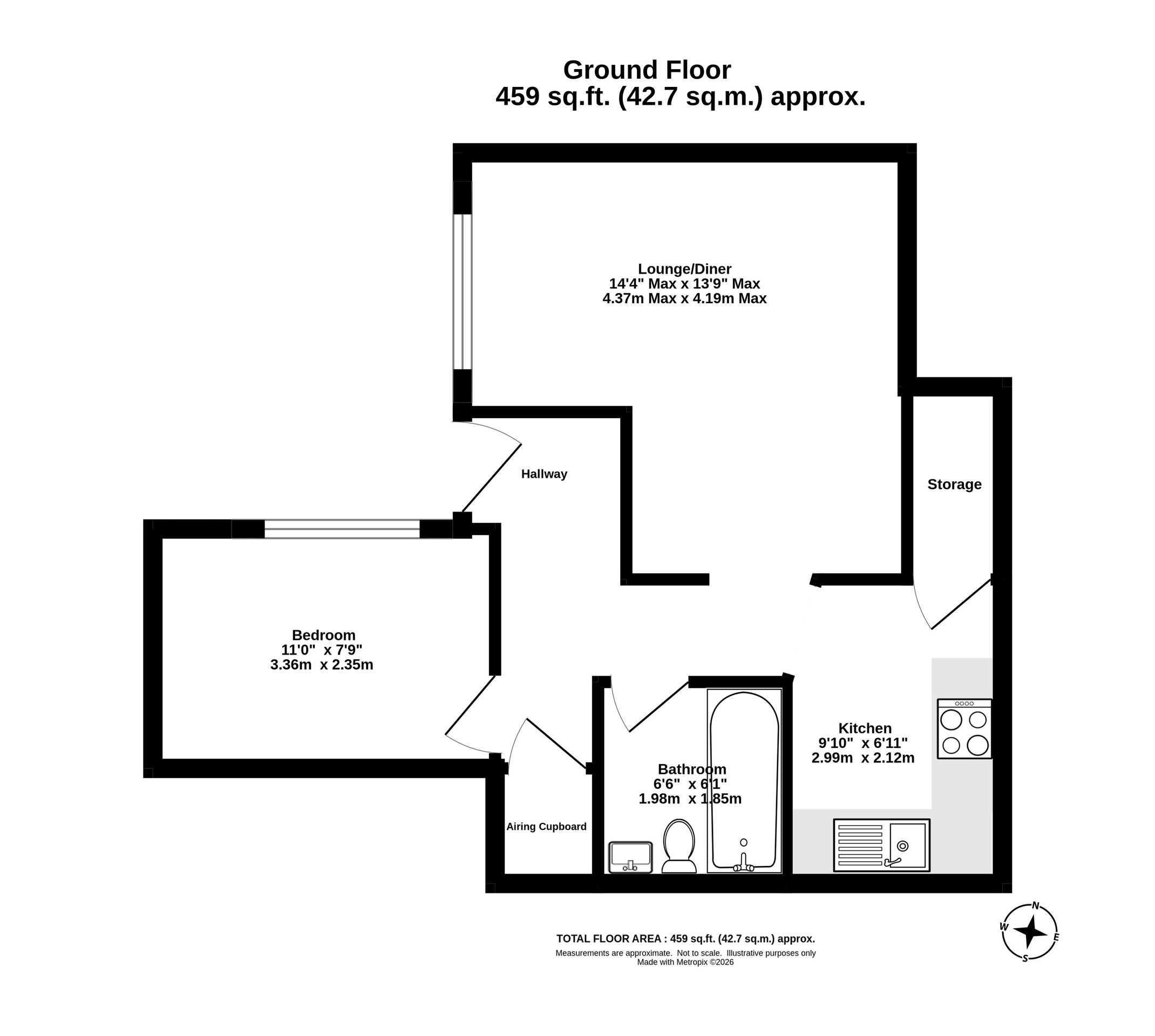 105 Moorland Road (flat 3), Weston-Super-Mare floorplan