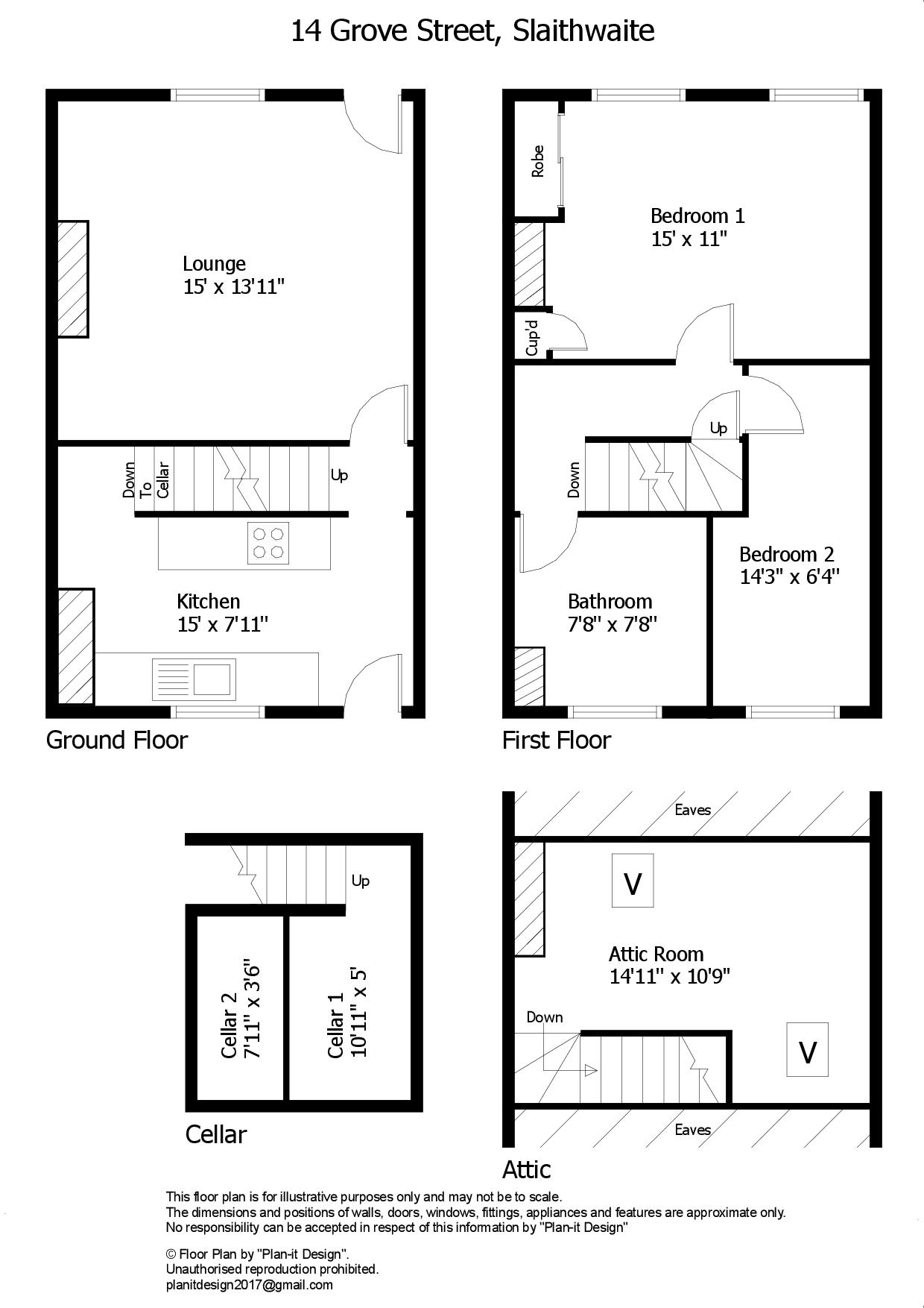 Grove Street, Slaithwaite, Huddersfield HD7, 2 bedroom terraced house for sale 64222168
