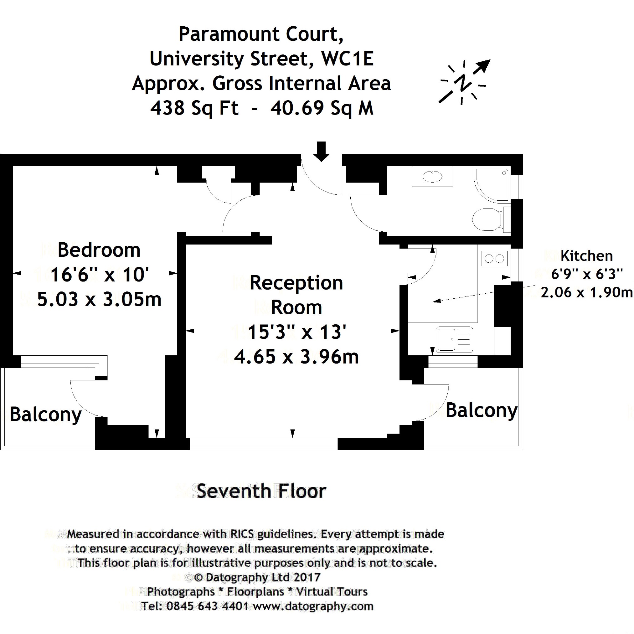 1 Bedrooms Flat for sale in University Street, London, London WC1E