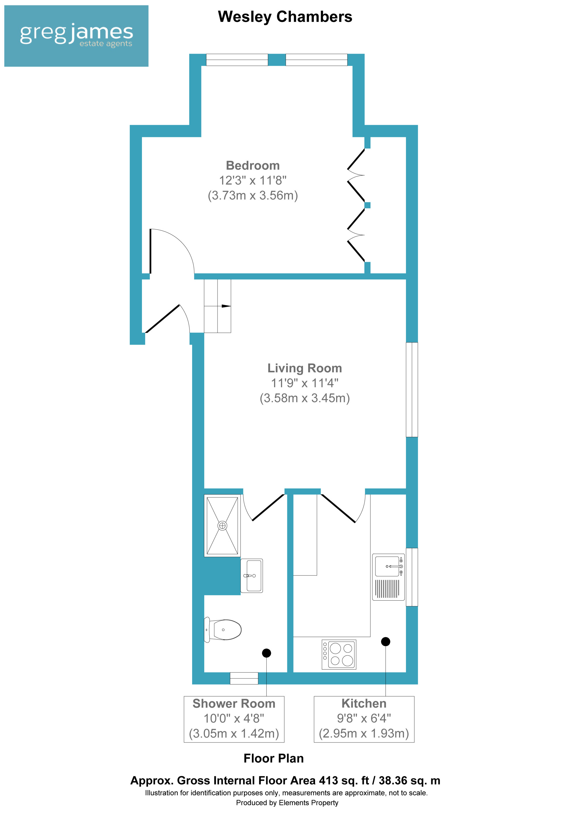 4, Wesley Chambers, Farnborough floorplan