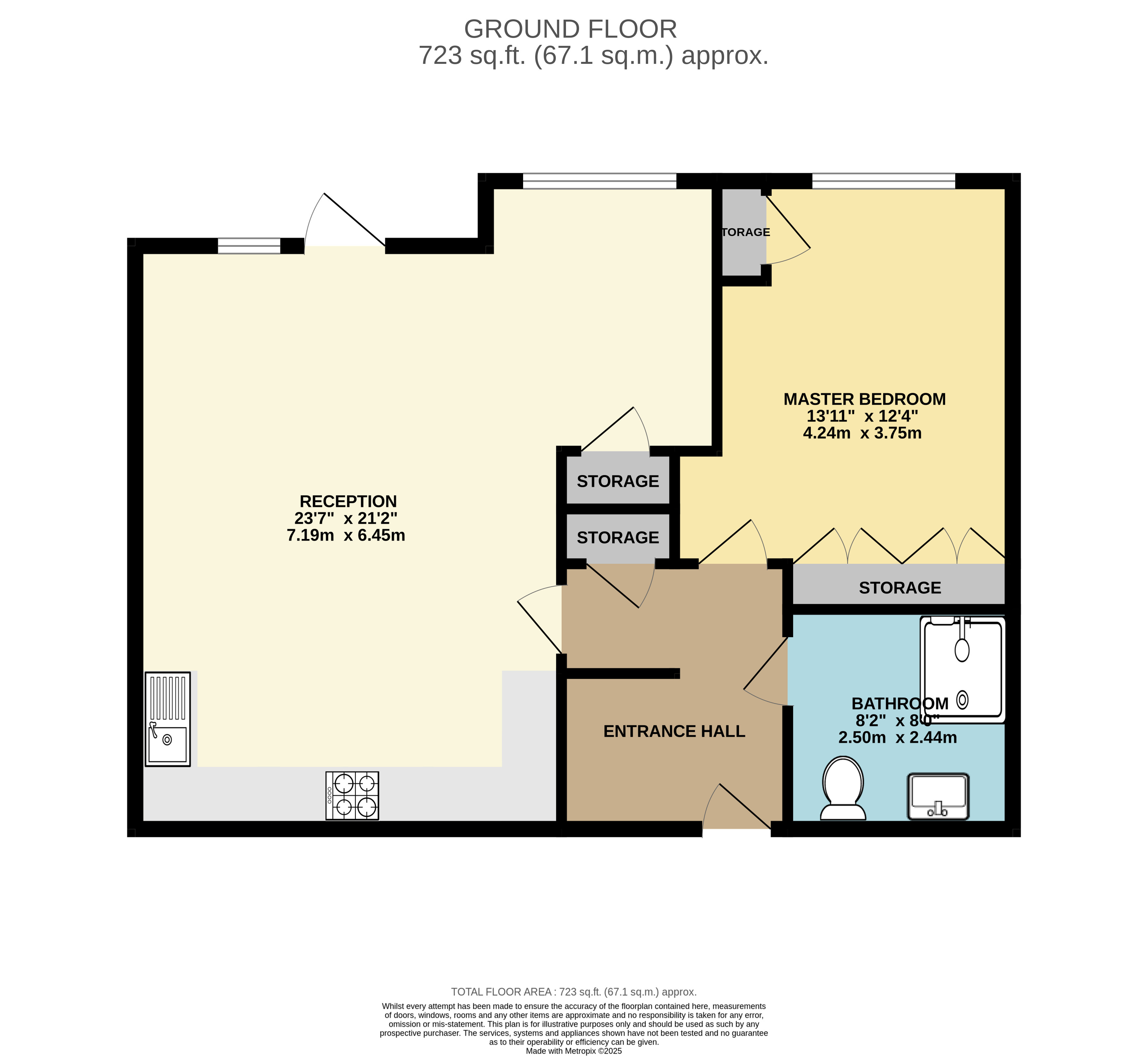 Flat 3, Wandsworth Court, Iron Railway Close, Coulsdon floorplan