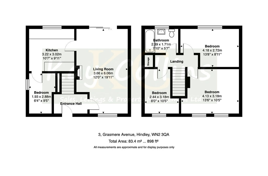 3, Grasmere Avenue, Hindley floorplan