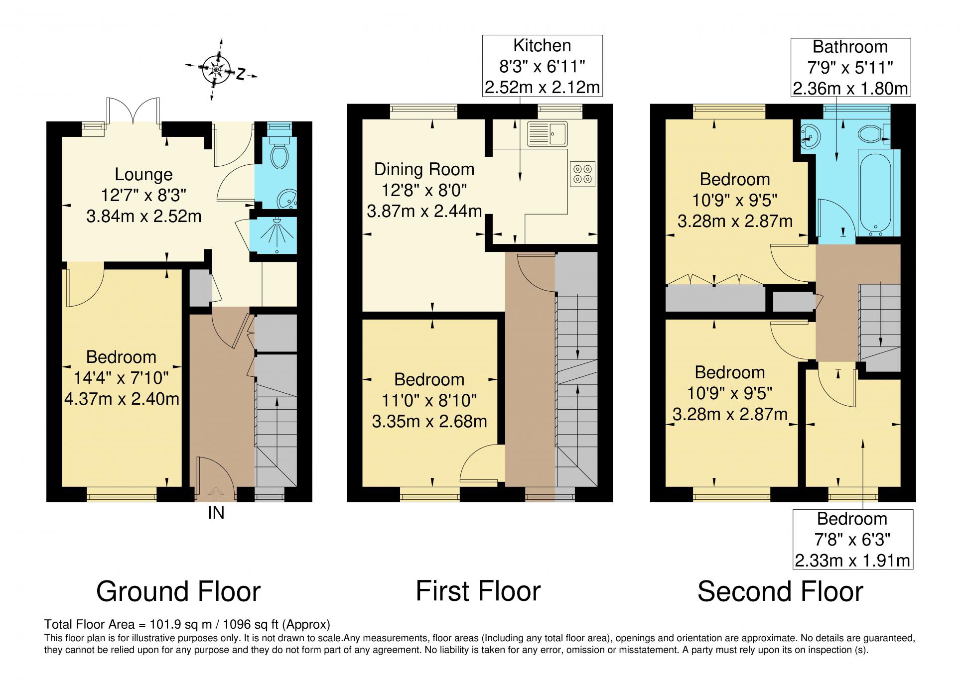 93, Burnt Ash Road, London floorplan