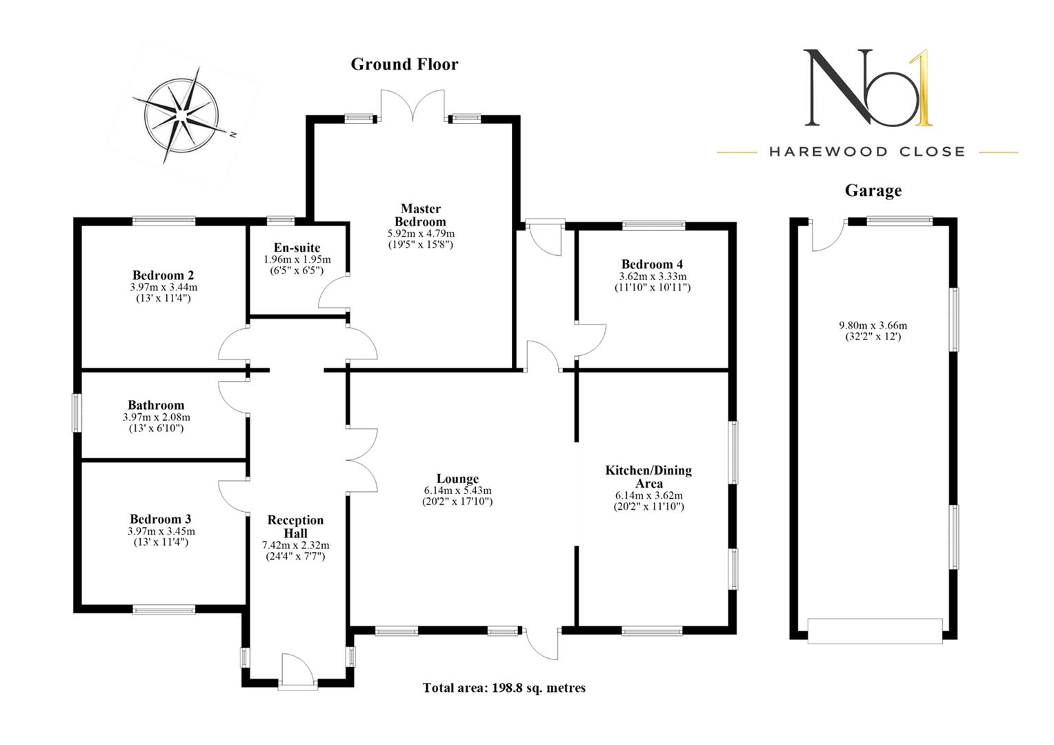 1, Harewood Close, Stoke-On-Trent floorplan