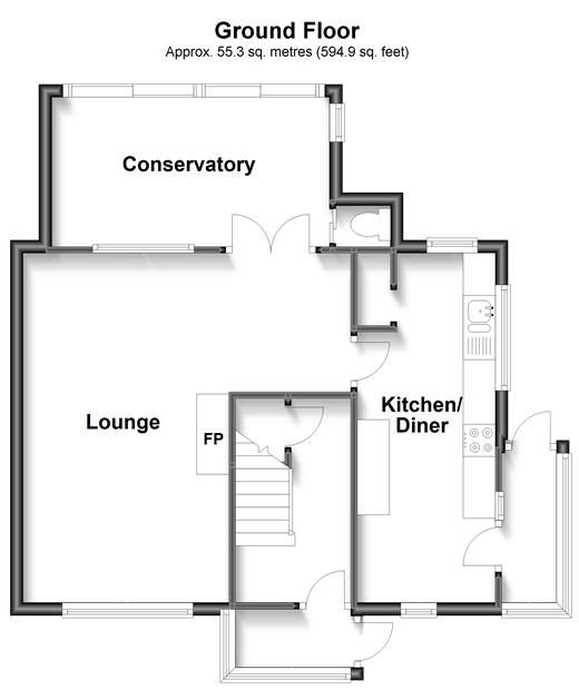 Rustington Road, Hollingbury, Brighton, East Sussex BN1, 3 bedroom end