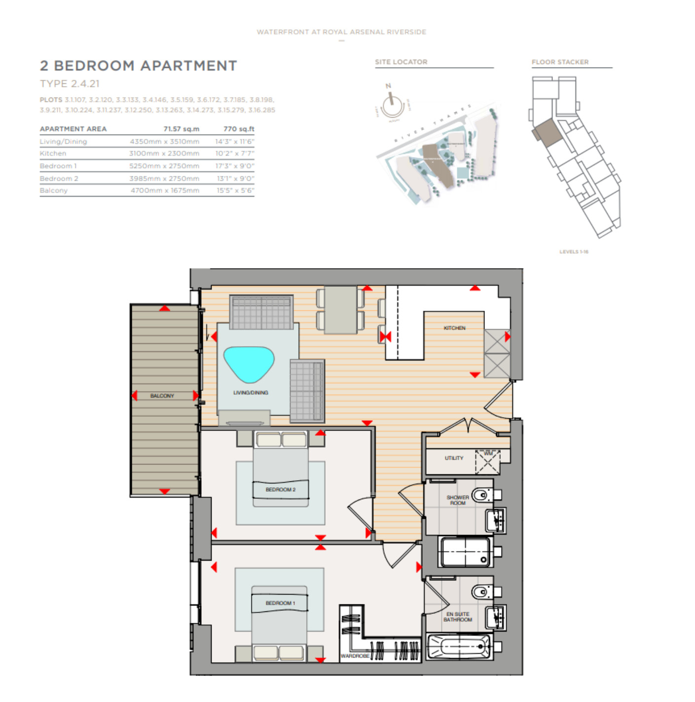 Flat 803, Deveraux House, London floorplan
