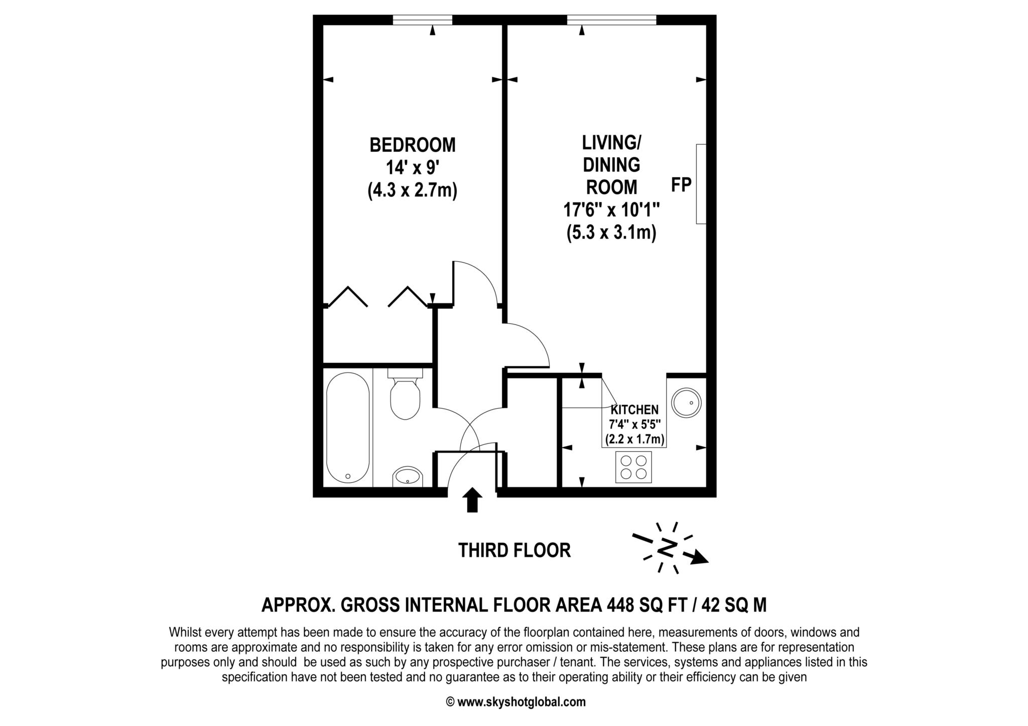 28 Fairview Court, Galsworthy Road, Kingston Upon Thames floorplan