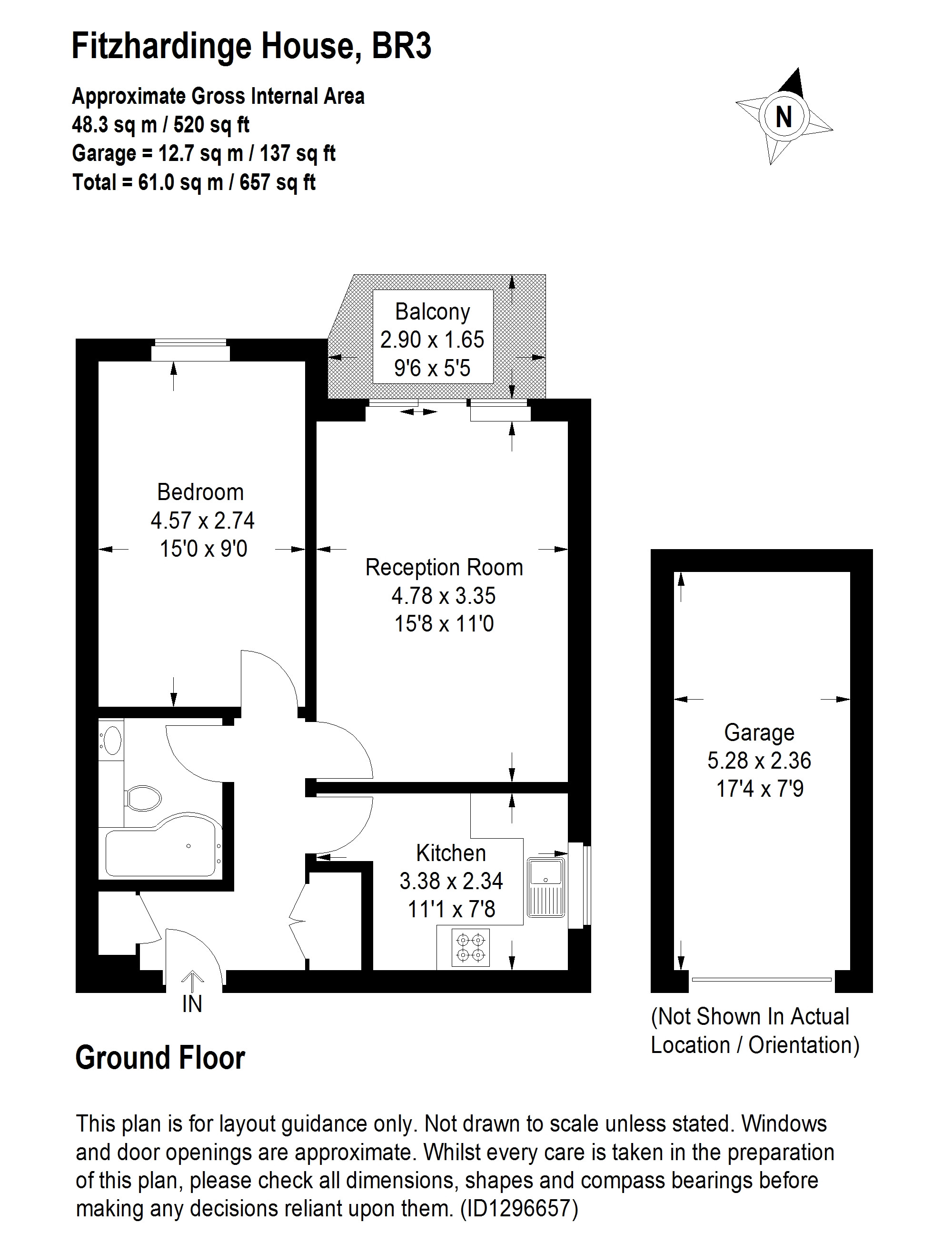 Flat 12, Fitzhardinge House, Beckenham floorplan