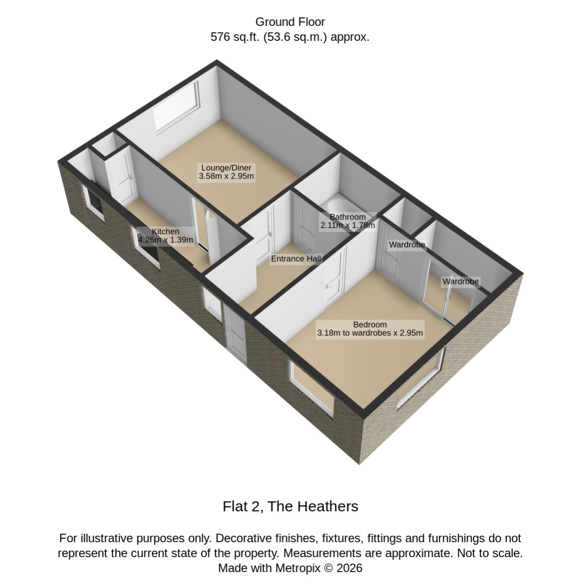 Flat 2, The Heathers, 3 Stevenstone Road, Exmouth floorplan