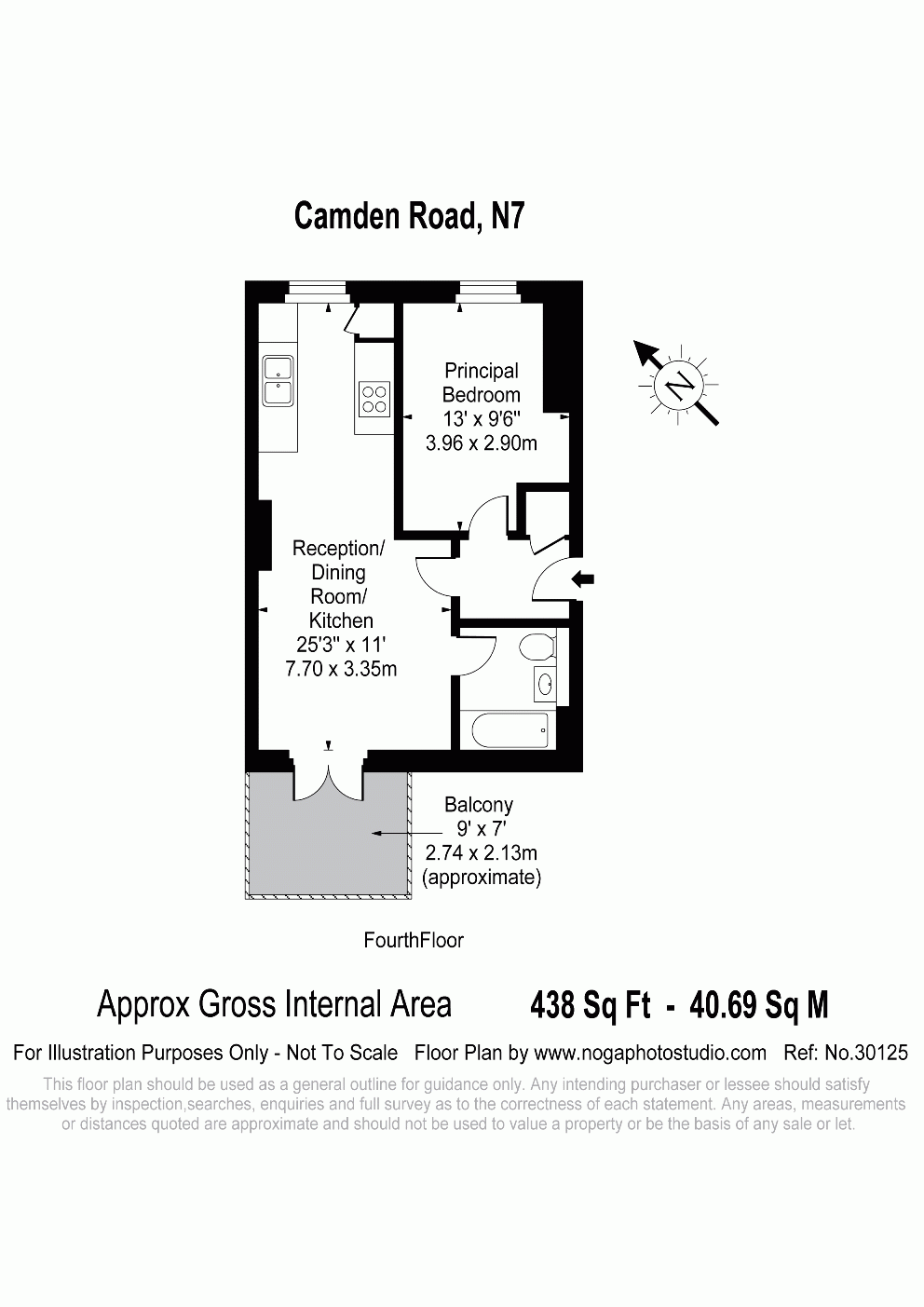 1 Bedrooms Flat to rent in Camden Road, Camden N7