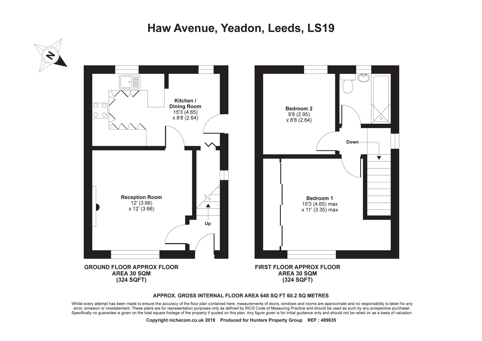 2 Bedrooms End terrace house for sale in Haw Avenue, Yeadon, Leeds LS19