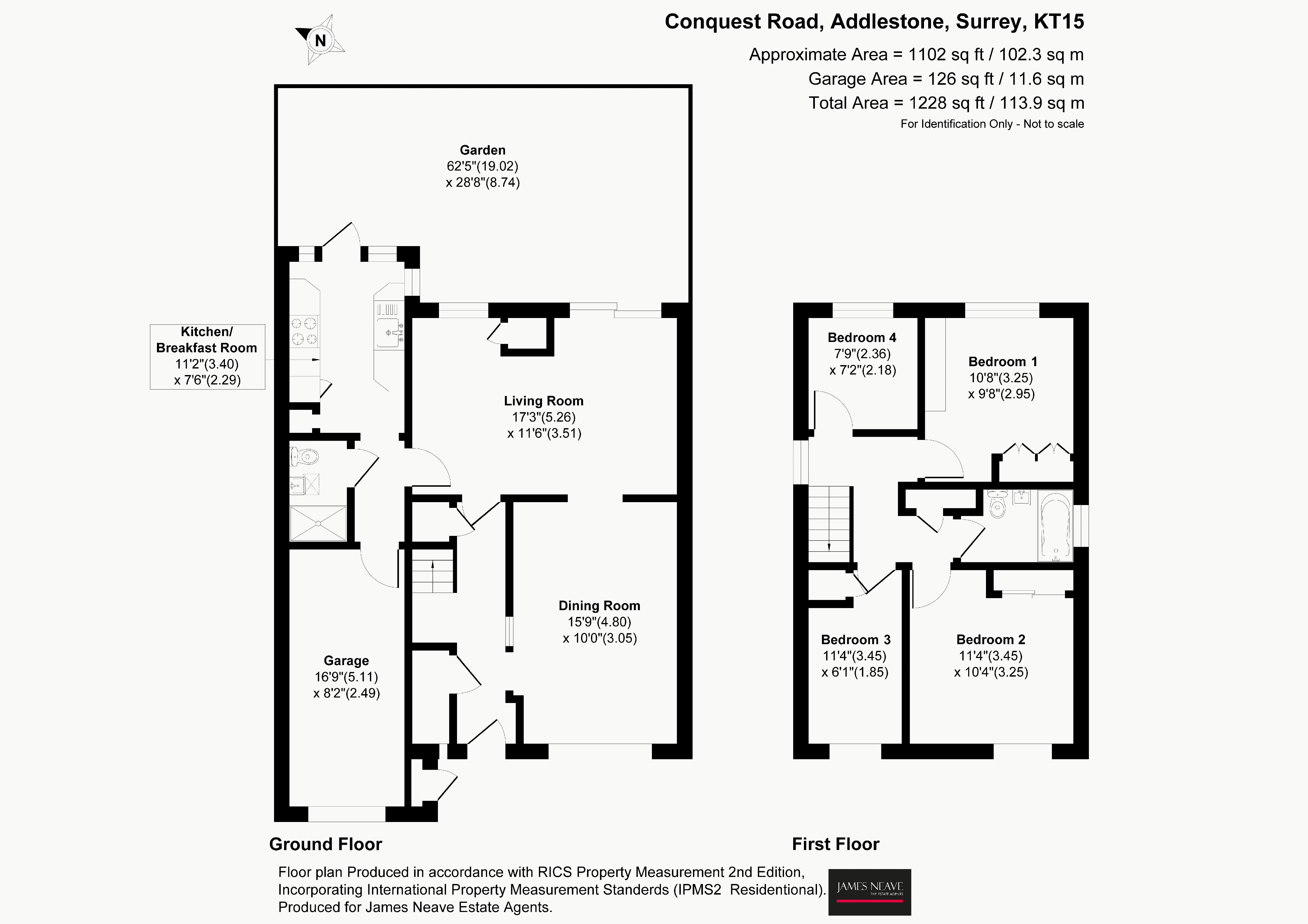 11, Conquest Road, Addlestone floorplan