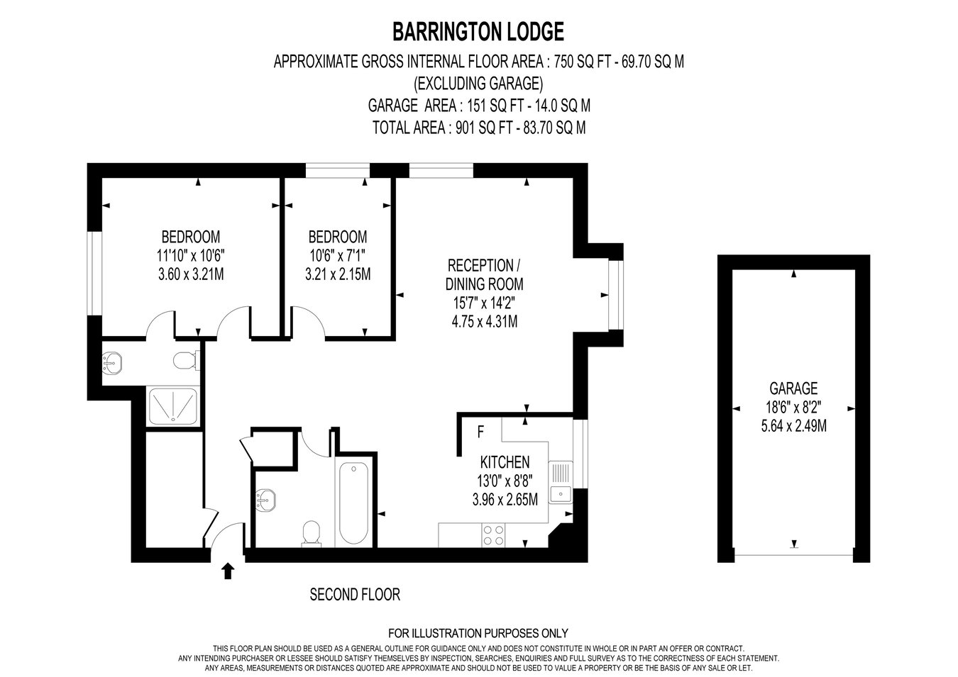 Barrington Lodge, Princes Road, Weybridge floorplan