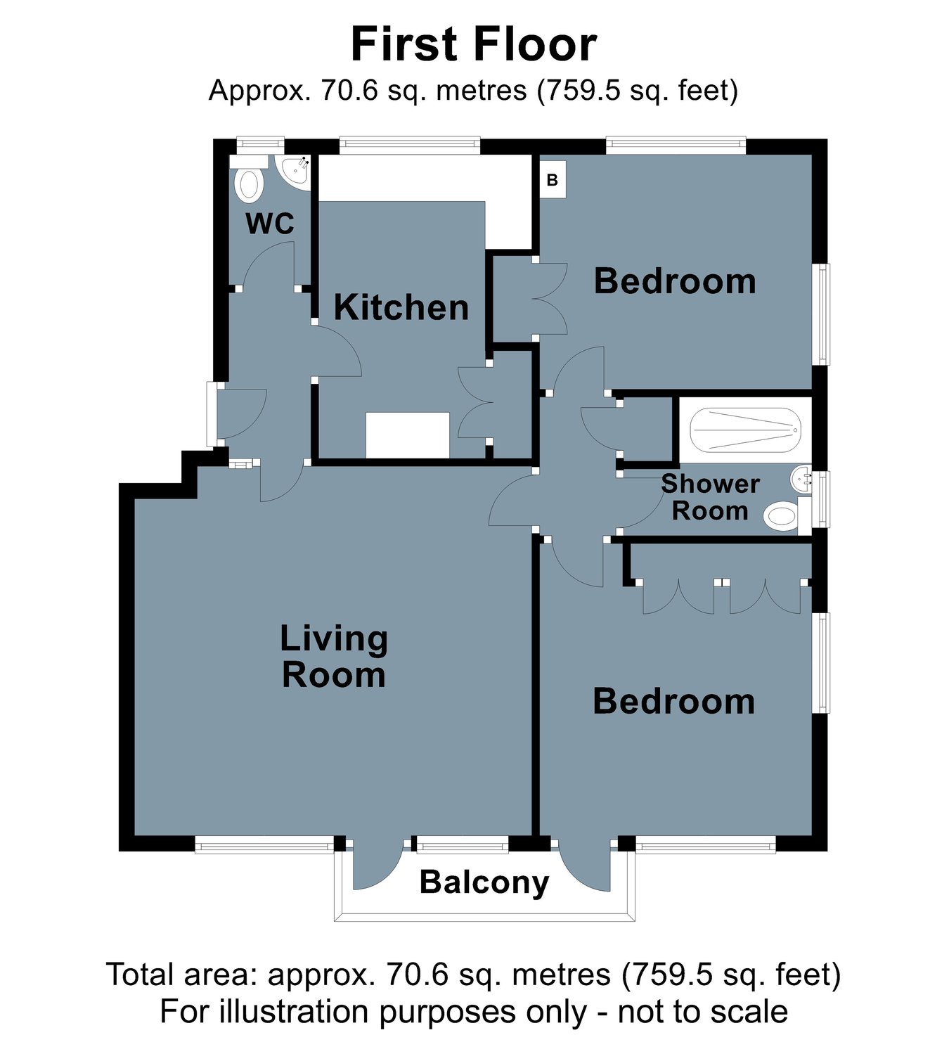 3 Caldbec Court, Caldbec Hill, Battle floorplan