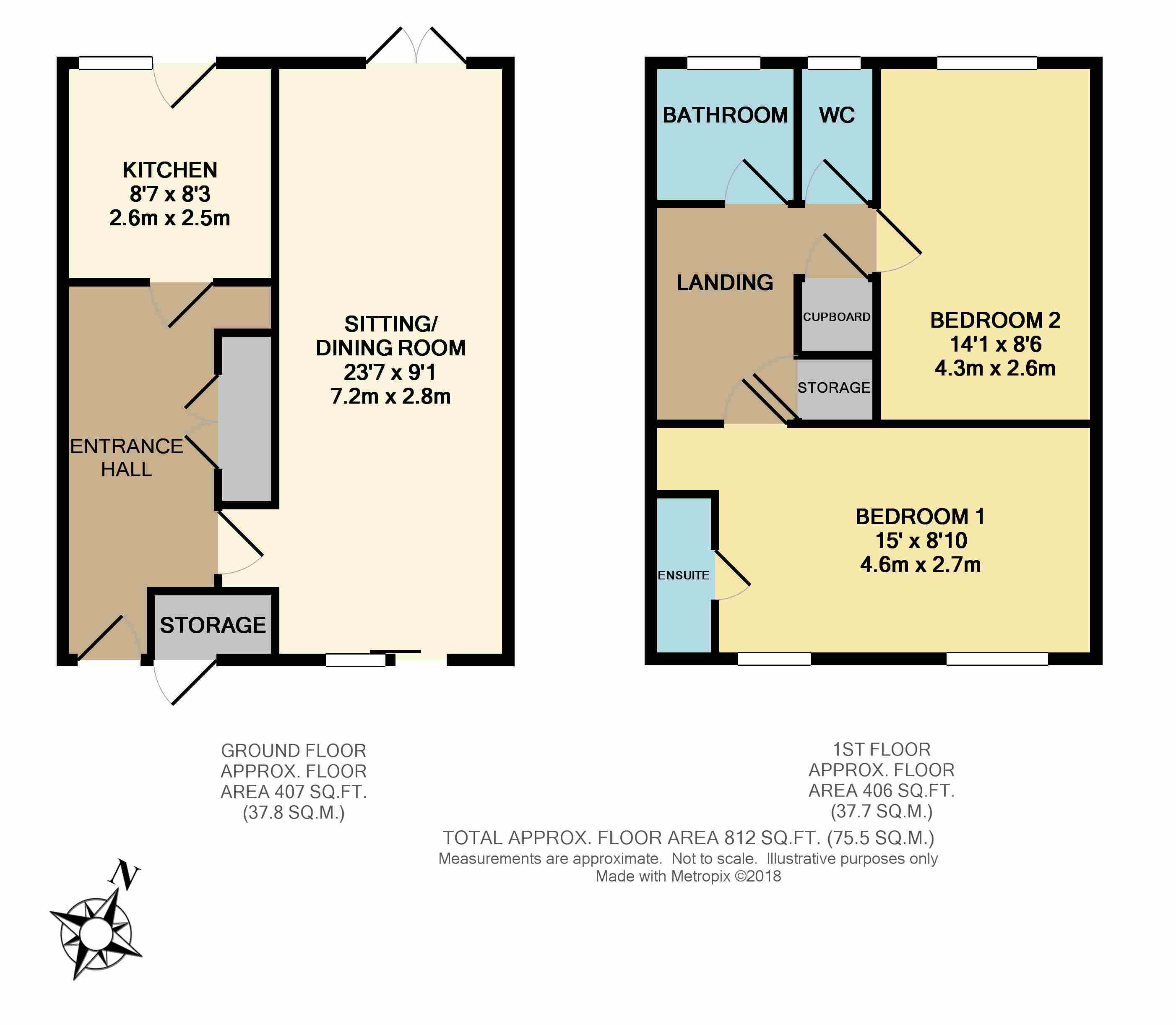 2 Bedrooms Terraced house for sale in Spring Lane, Larkhall, Bath BA1