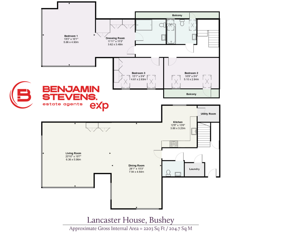 17,Lancaster House, Marlborough Drive, Bushey floorplan