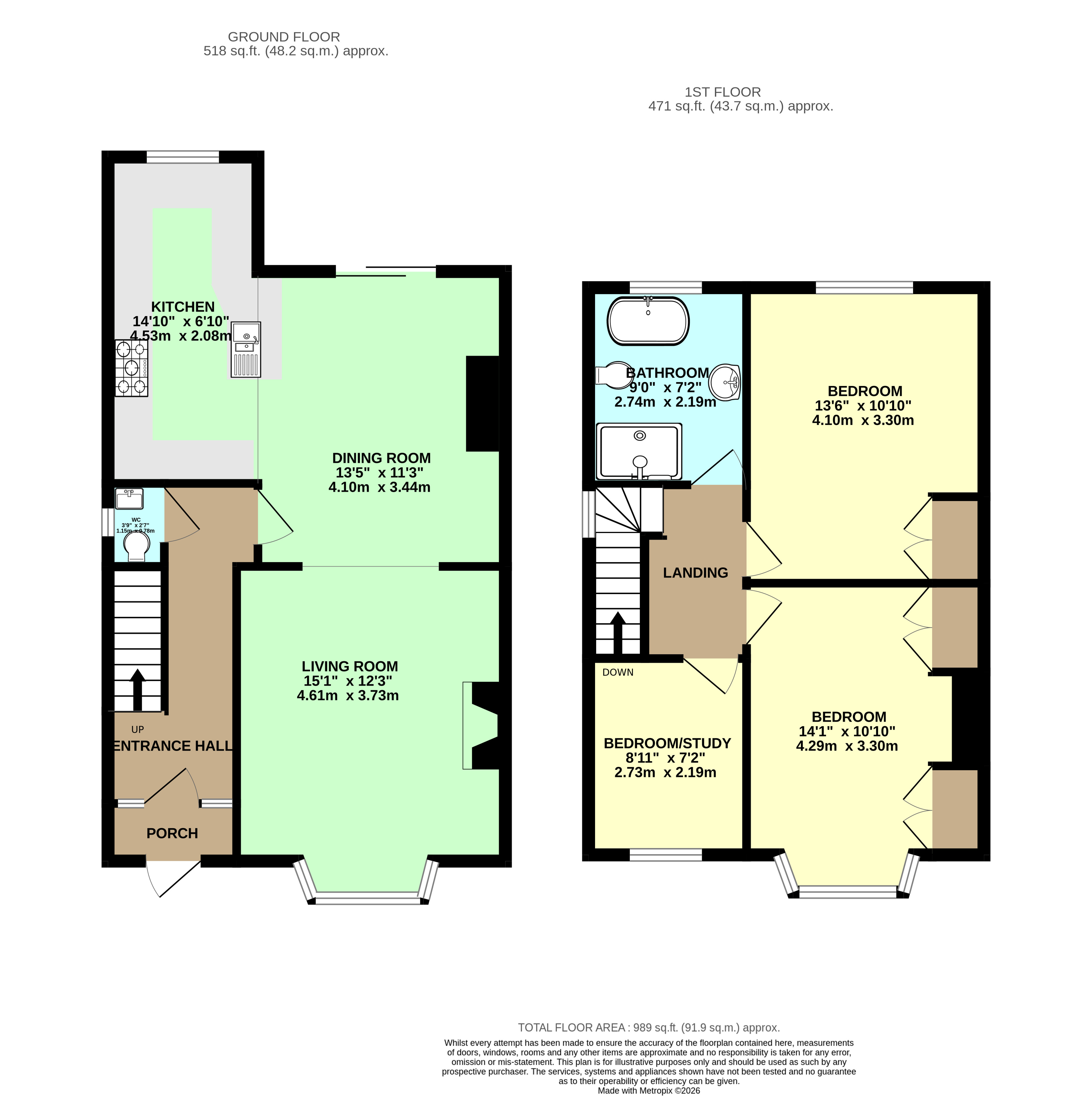 71, Becketts Park Crescent, Leeds floorplan