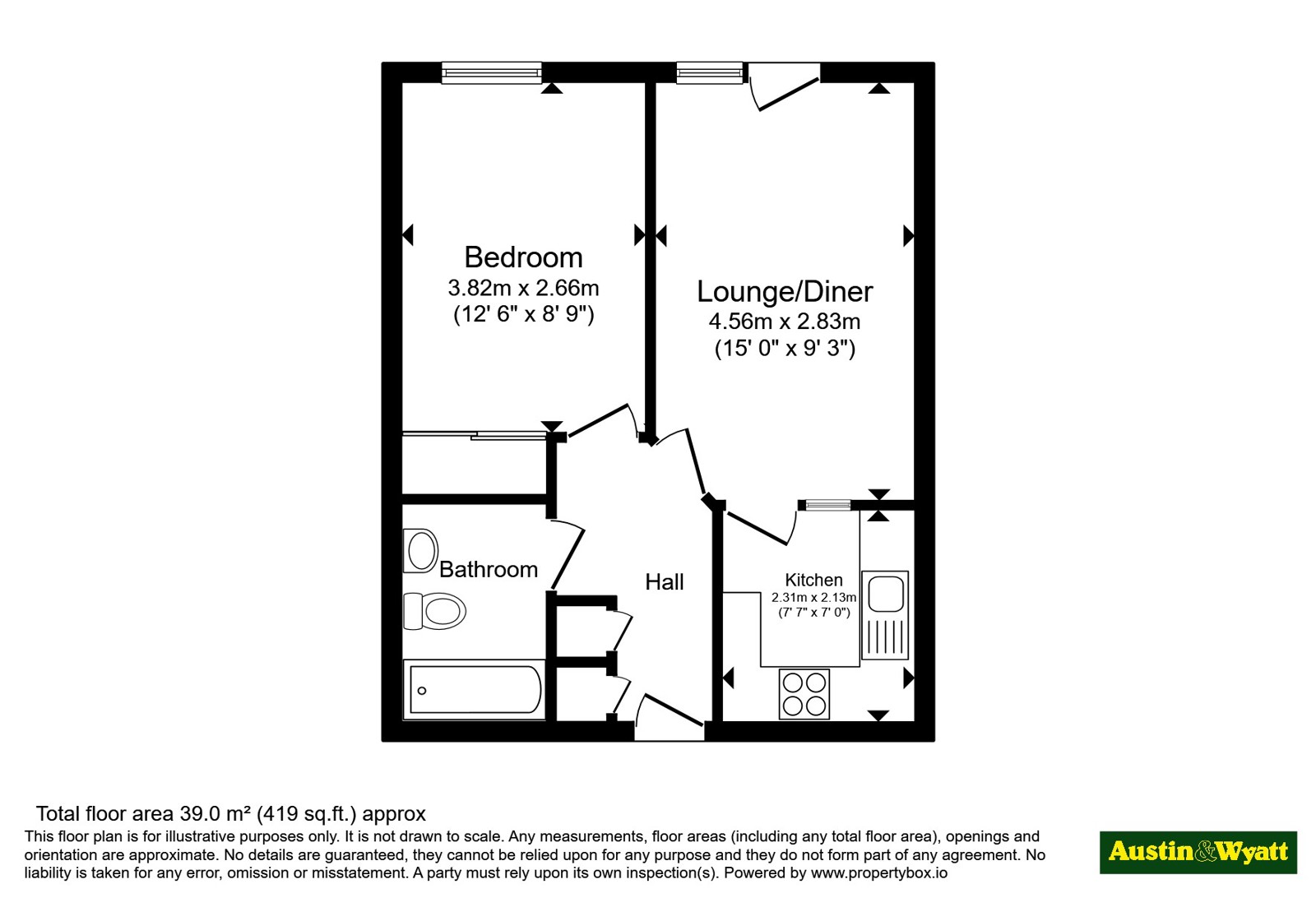Flat 23, Hesketh House,, Cawte Road, Hampshire floorplan