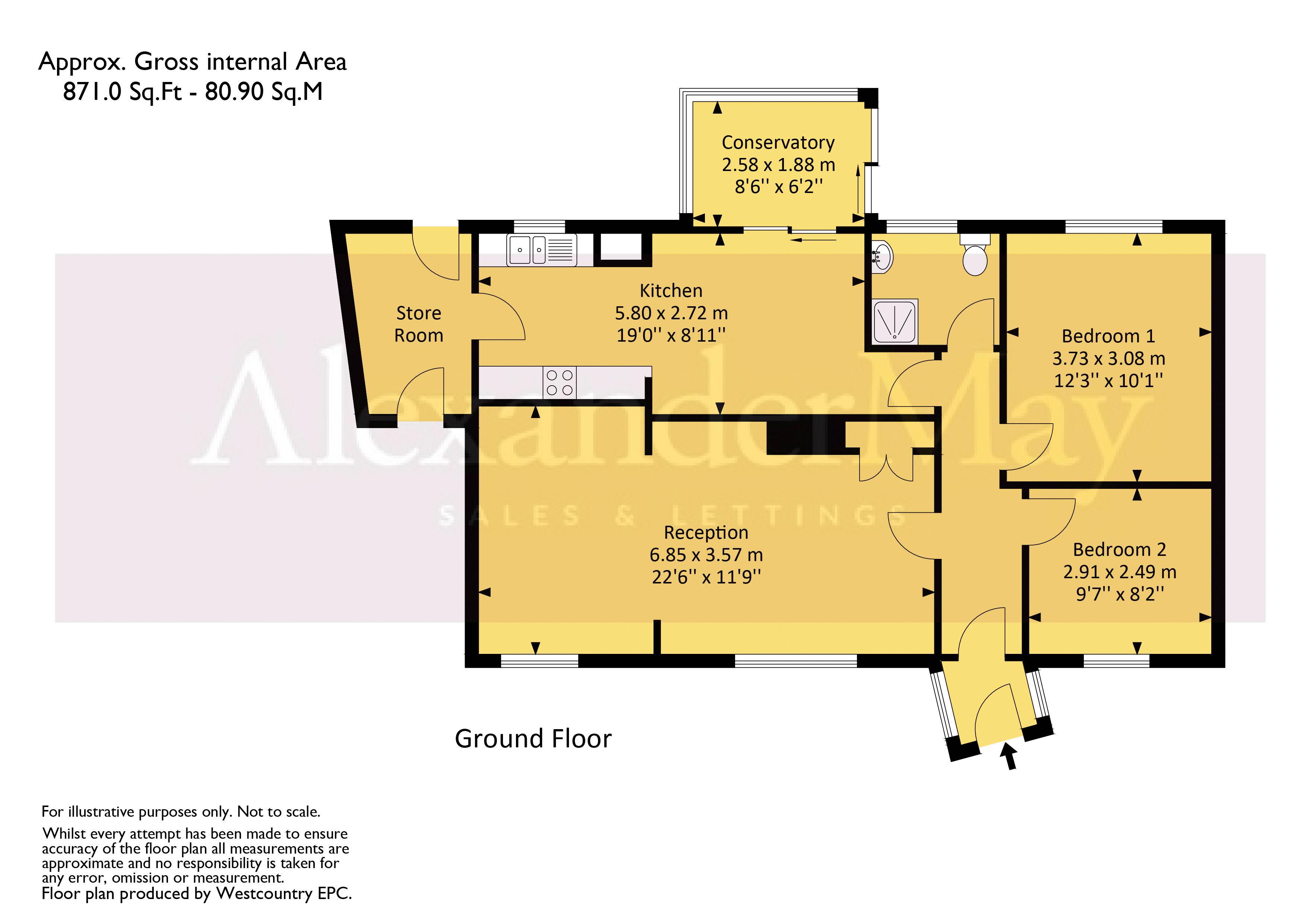 2 Bedrooms Semi-detached house for sale in Orchard Close, Flax Bourton, Bristol BS48