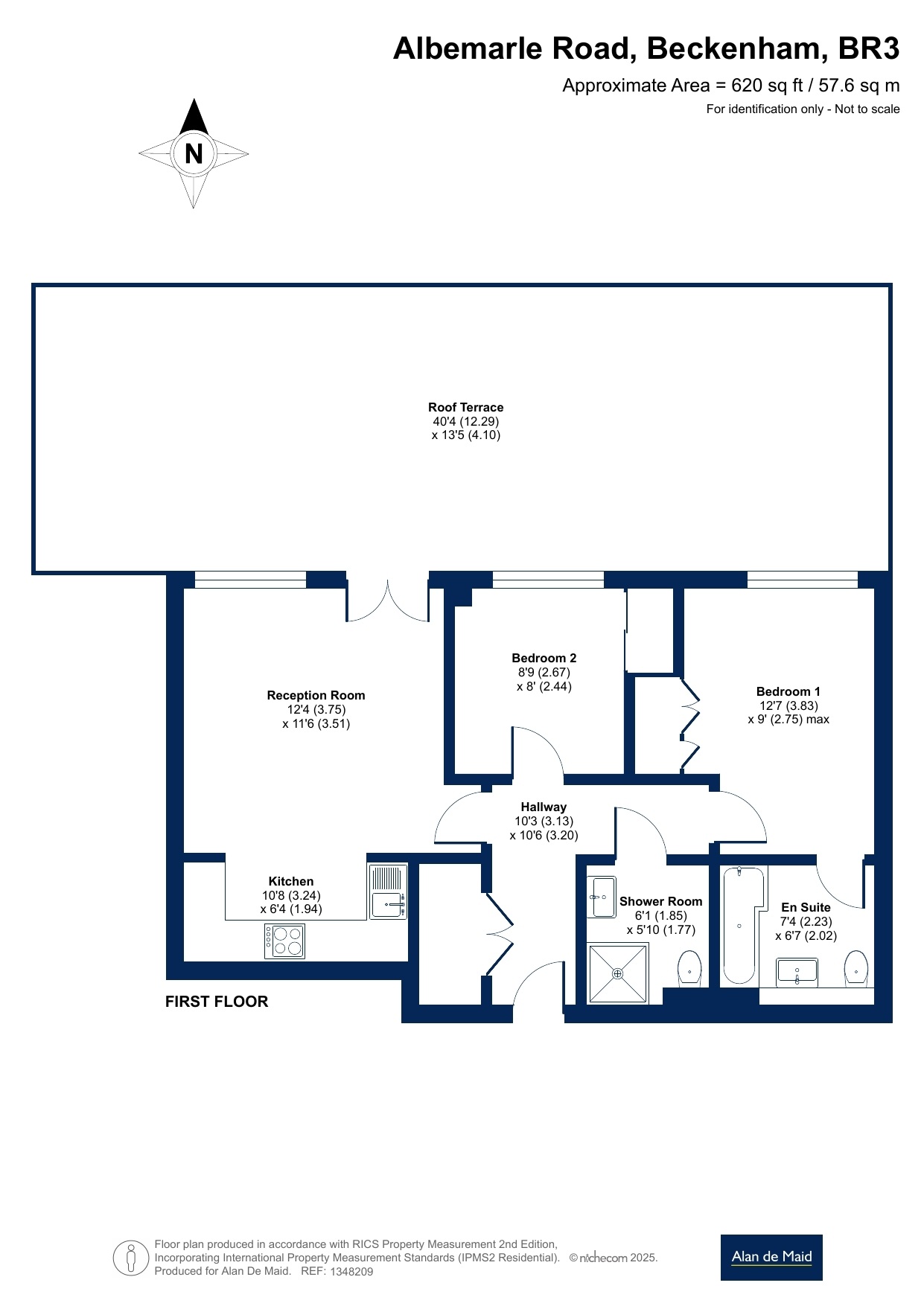 Flat 1, Lait House, 1, Albemarle Road, Beckenham floorplan