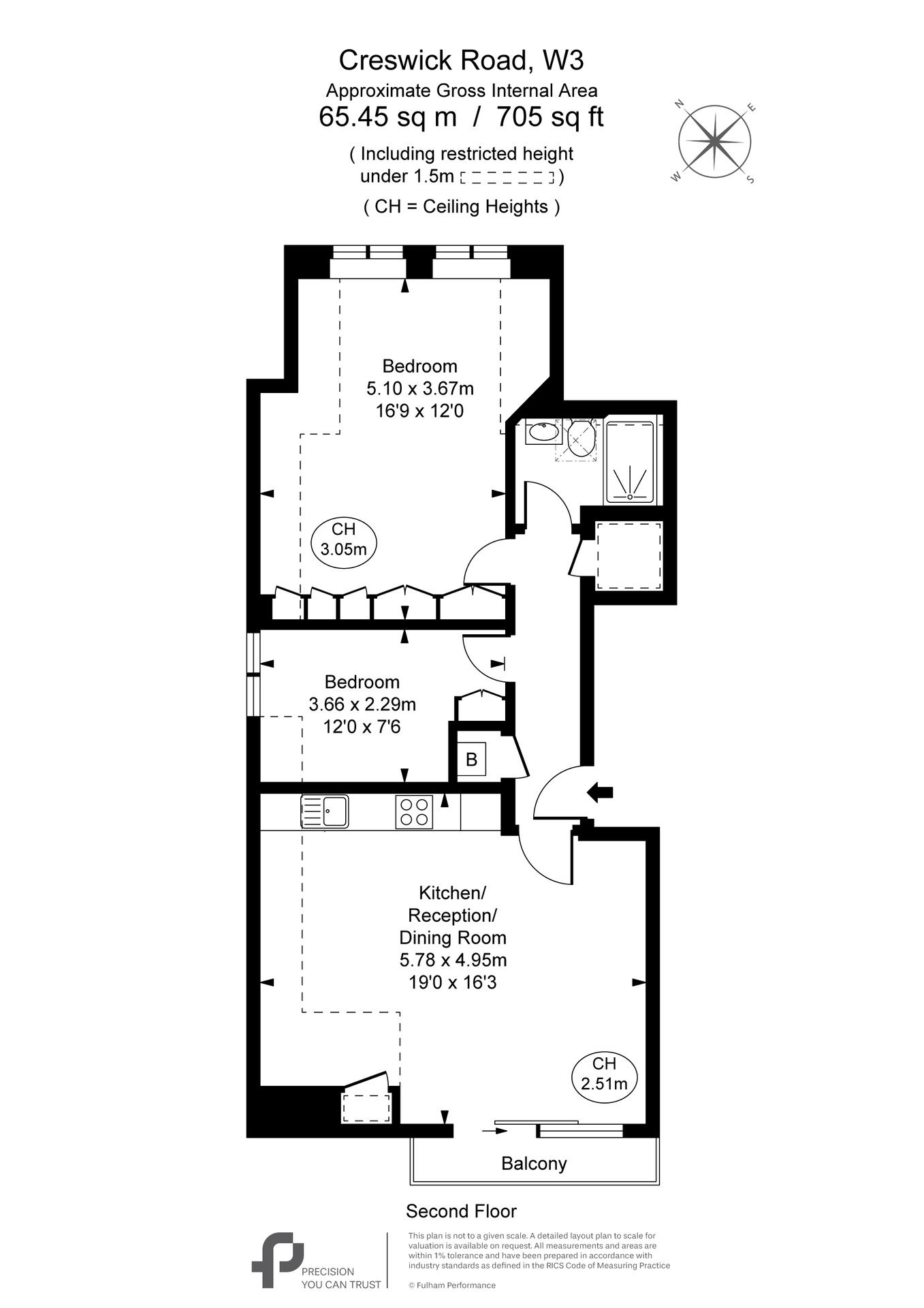 Flat 8, Acton floorplan