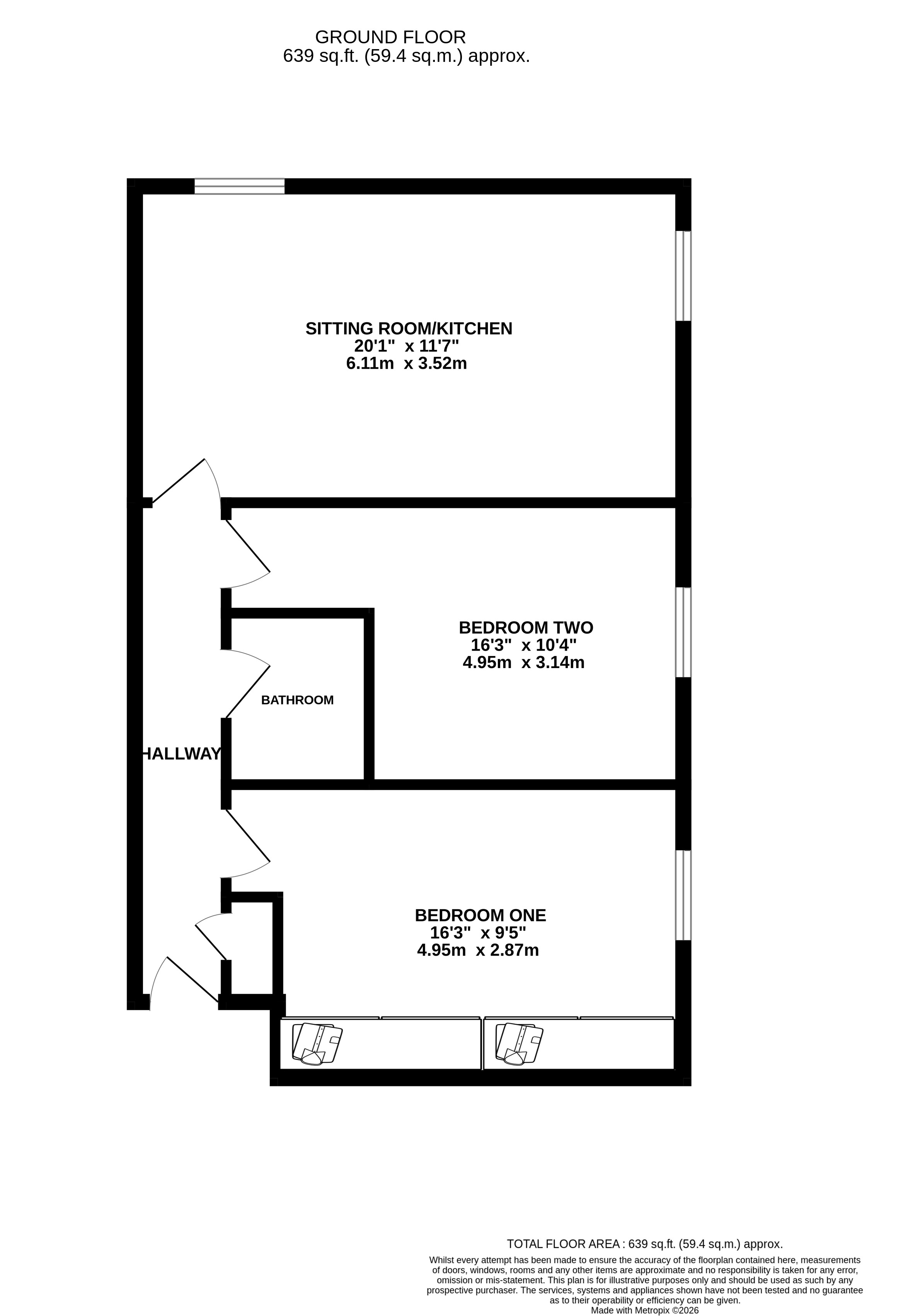 Flat B, 24, Dunalley Street, Cheltenham floorplan