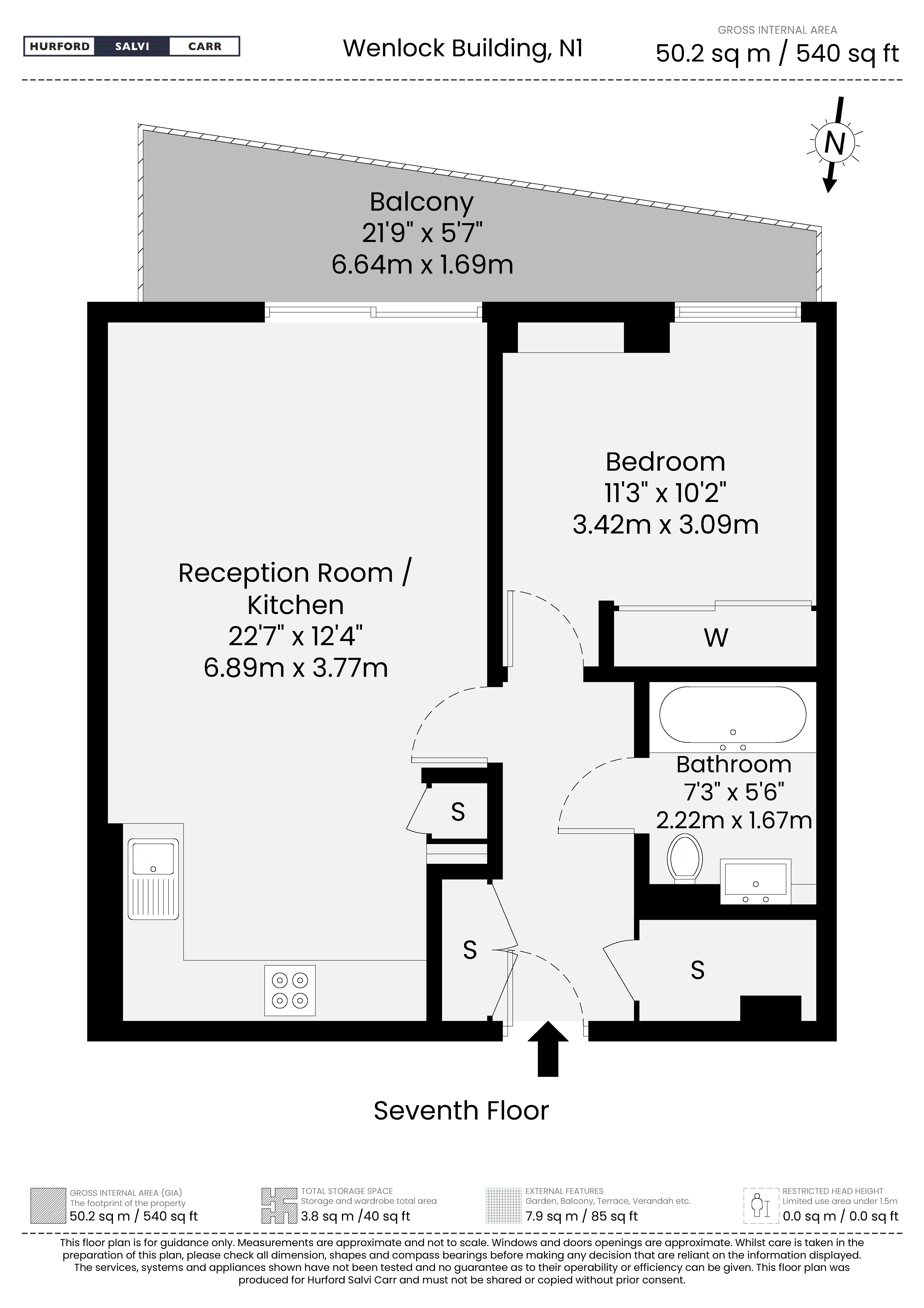 702 Wenlock Building, 56, Wharf Road, London floorplan