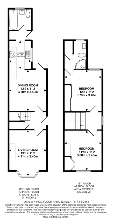44 Well Lane, Horsell, Woking floorplan