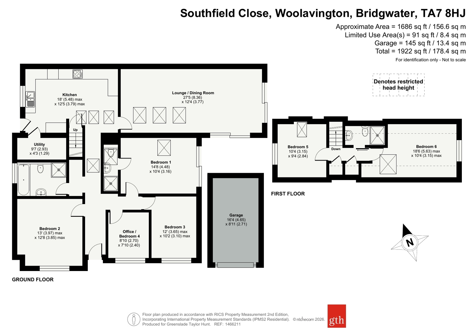 6, Southfield Close, Bridgwater floorplan