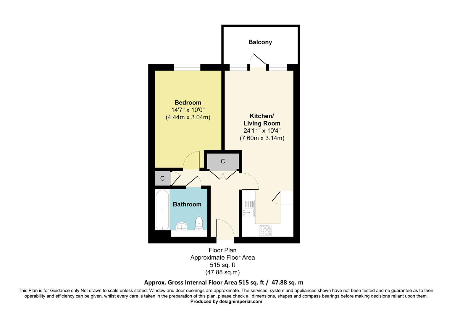 13 Perkin Court, 15 Thimble Crescent, Hackbridge floorplan