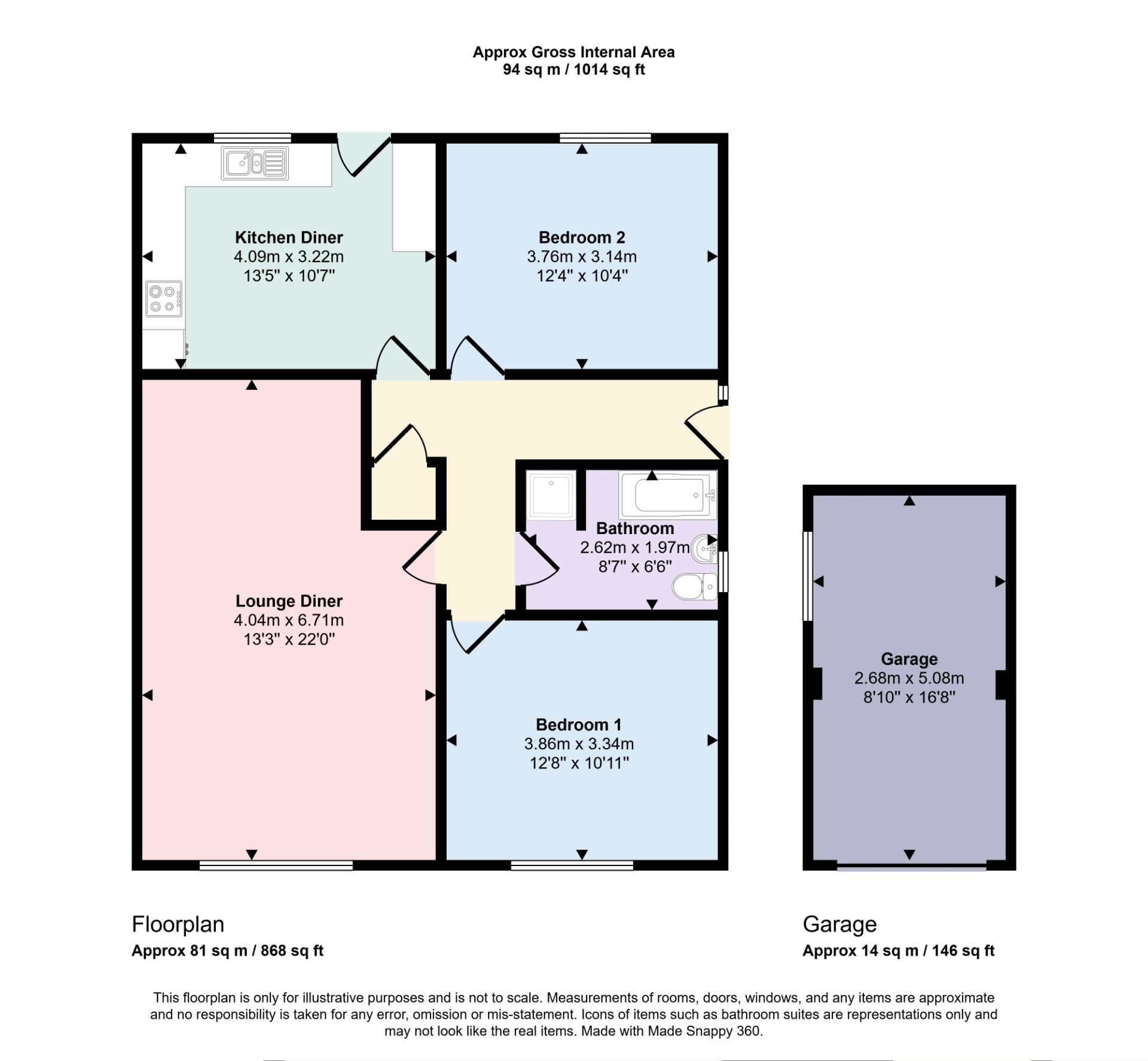 11, Beacon Park Drive, Skegness floorplan